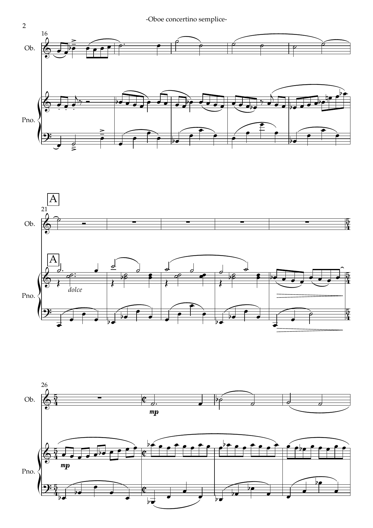 Concerto Semplice - For oboe and piano - Image 4