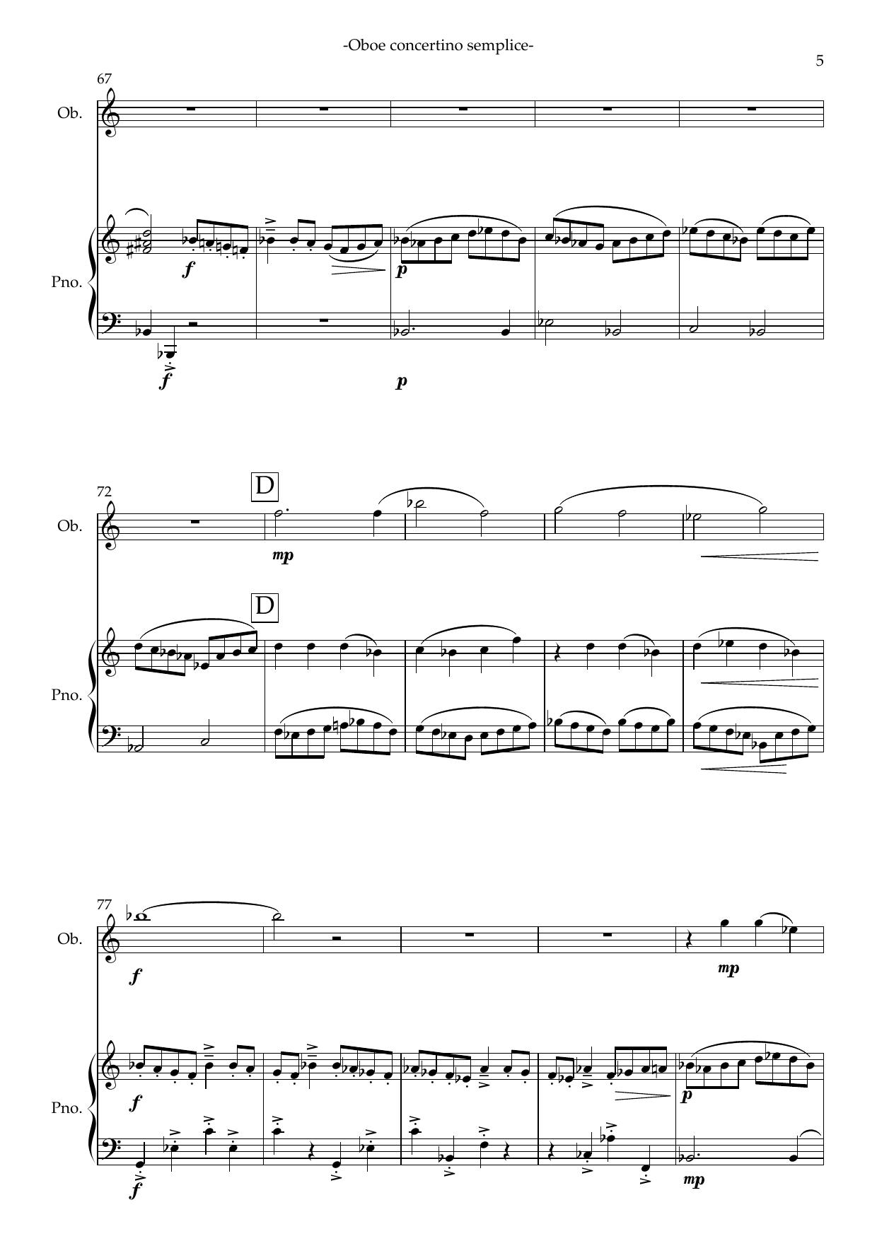 Concerto Semplice - For oboe and piano - Image 7