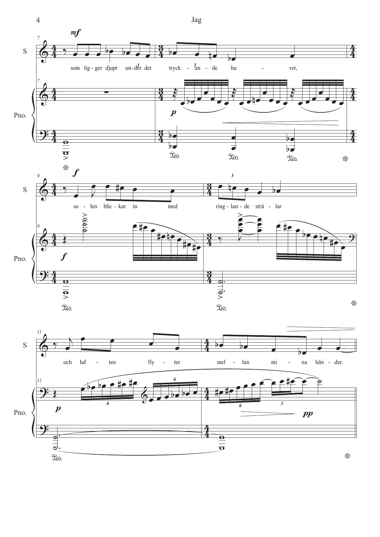 Nordiske sanger - 8 sanger av nordiske poeter for sopran/tenor og klaver - Bilde 4