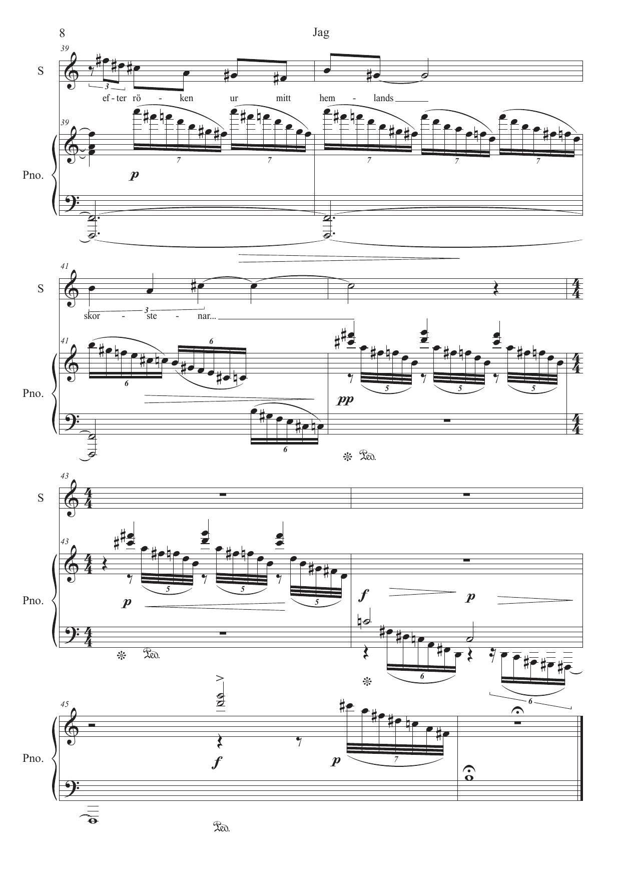 Nordiske sanger - 8 sanger av nordiske poeter for sopran/tenor og klaver - Bilde 8