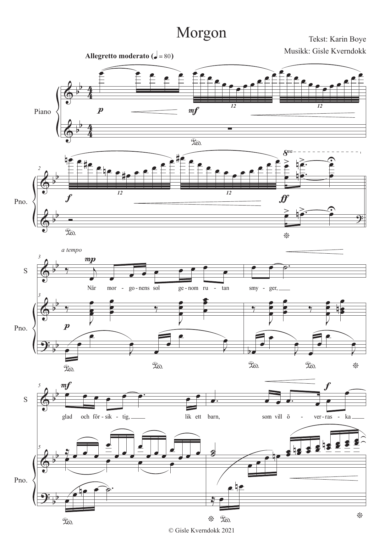 Nordiske sanger - 8 sanger av nordiske poeter for sopran/tenor og klaver - Bilde 9