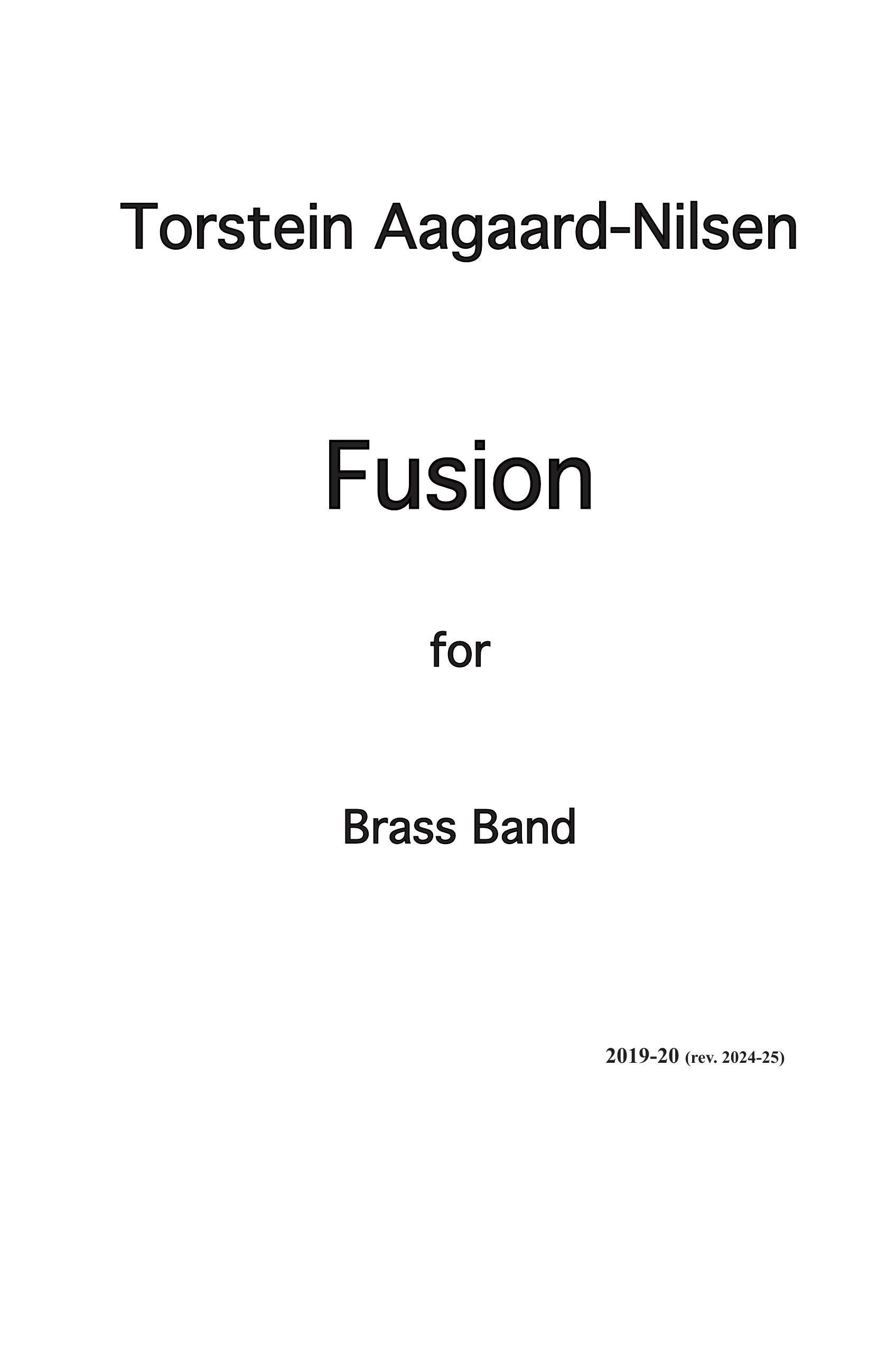 Fusion - For brass band <2019-2020/2025