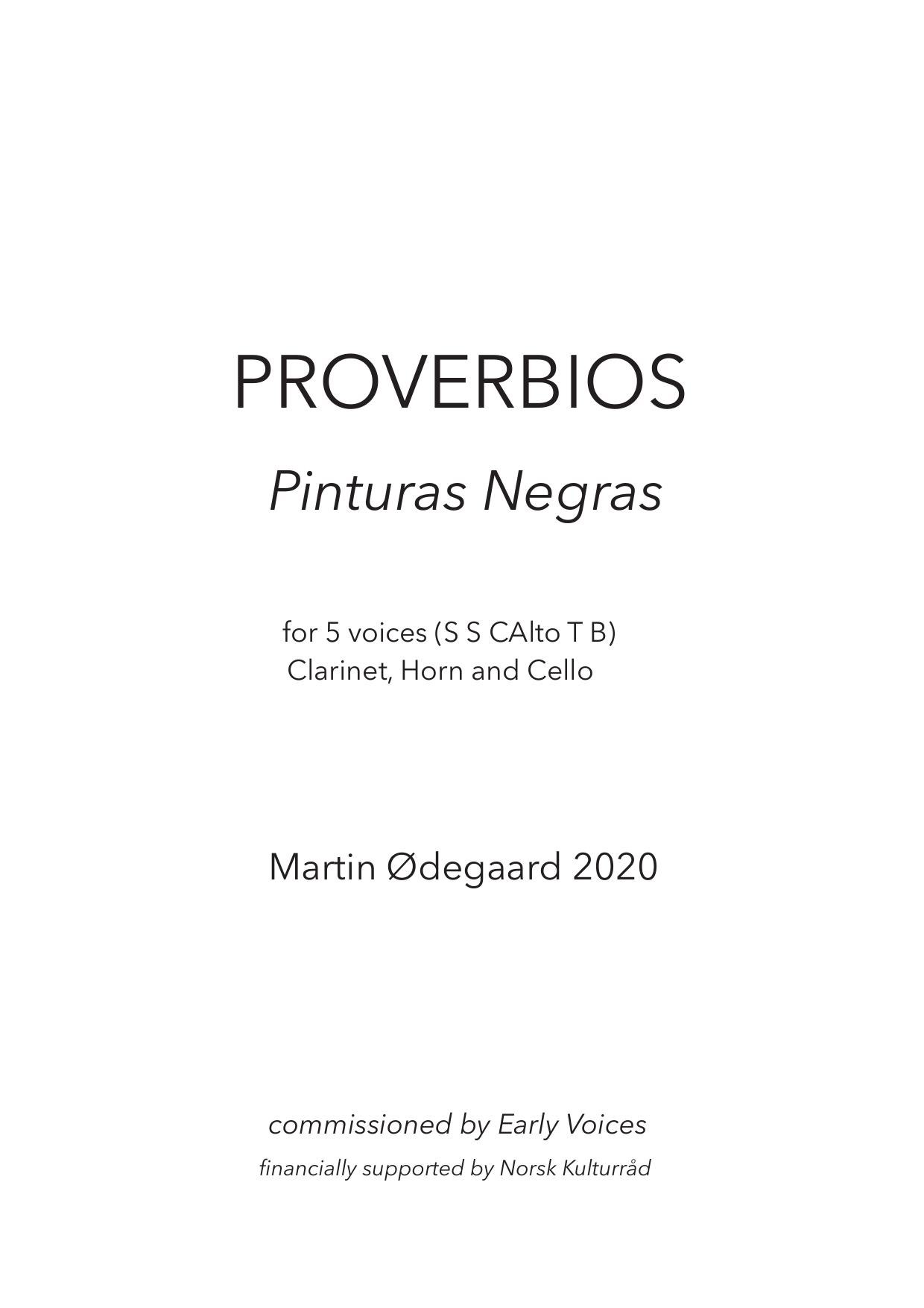 Proverbios - Pinturas Negras