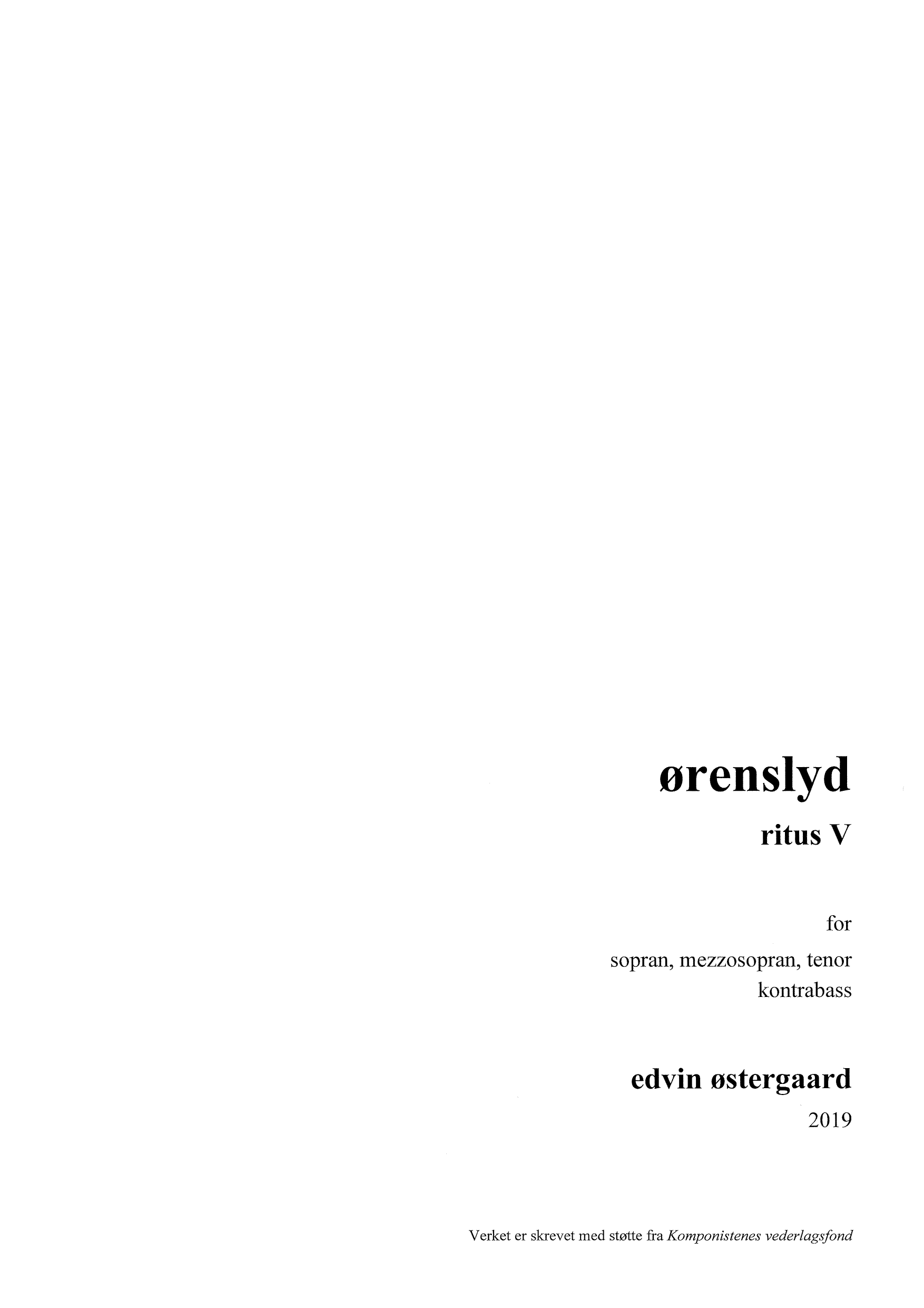 Ørenslyd - Ritus V