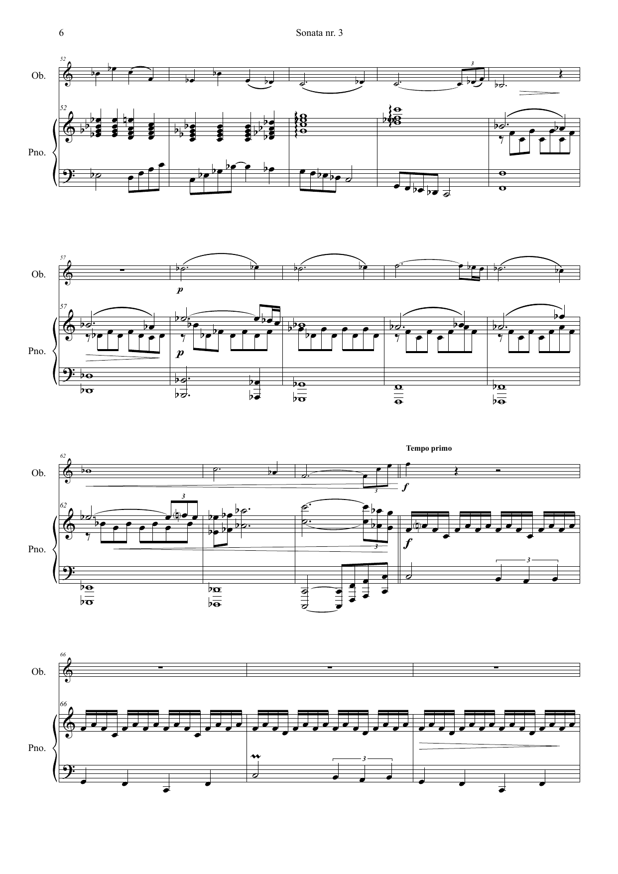 Sonata No. 3 for oboe & piano - The Cycle of Life, op. 159 - Image 6