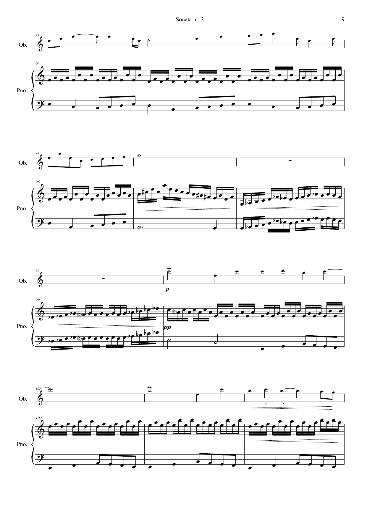 Sonata No. 3 for oboe & piano - The Cycle of Life, op. 159 - Image 9