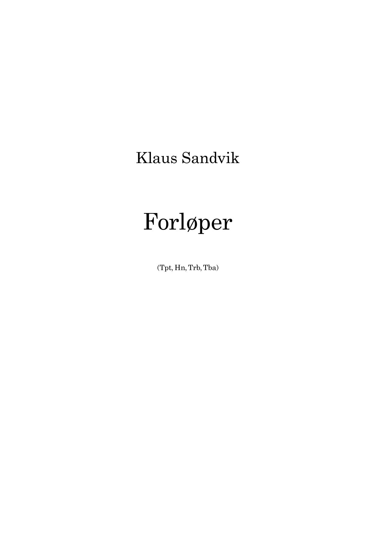 Forløper