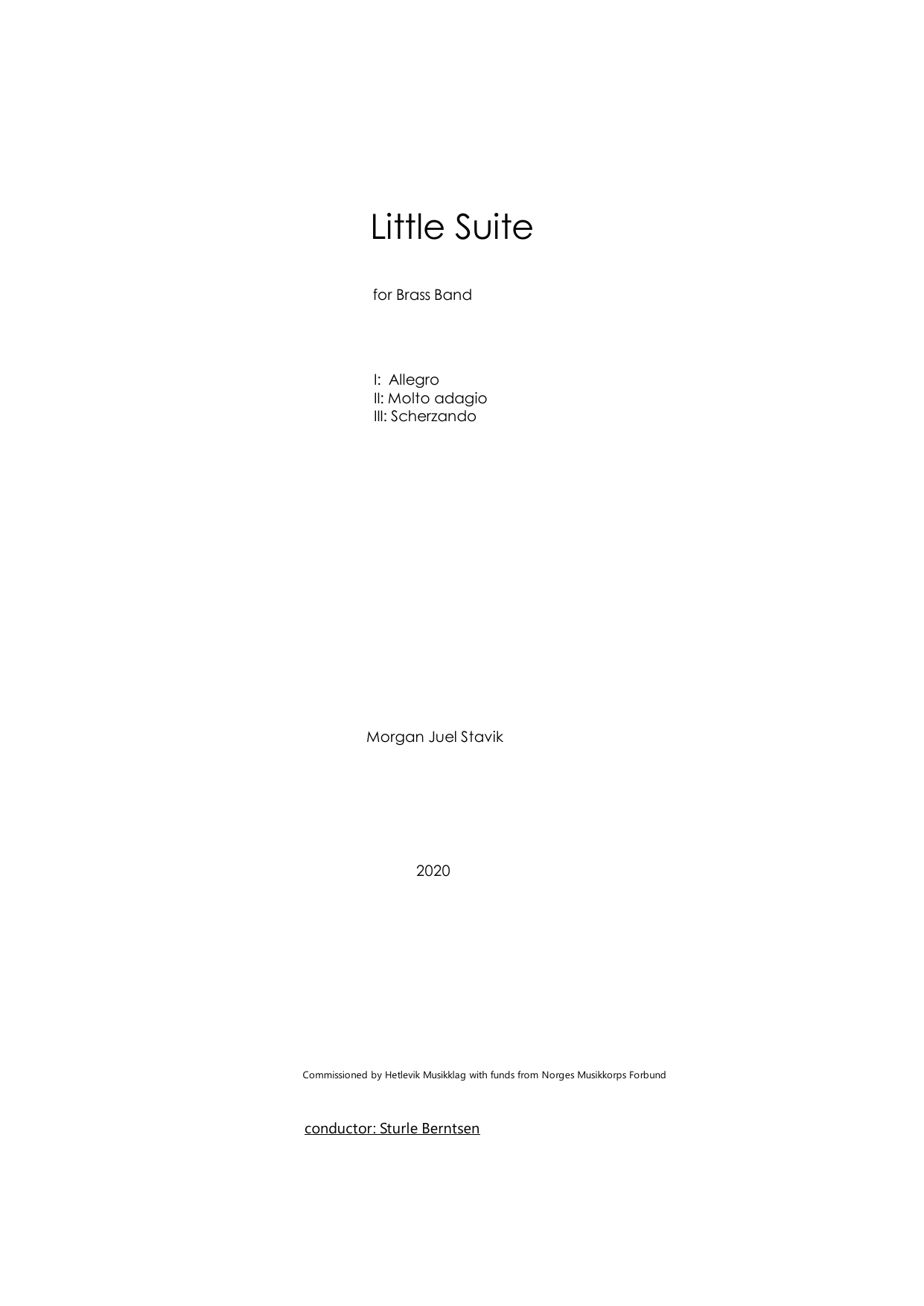 Little Suite - For brass band