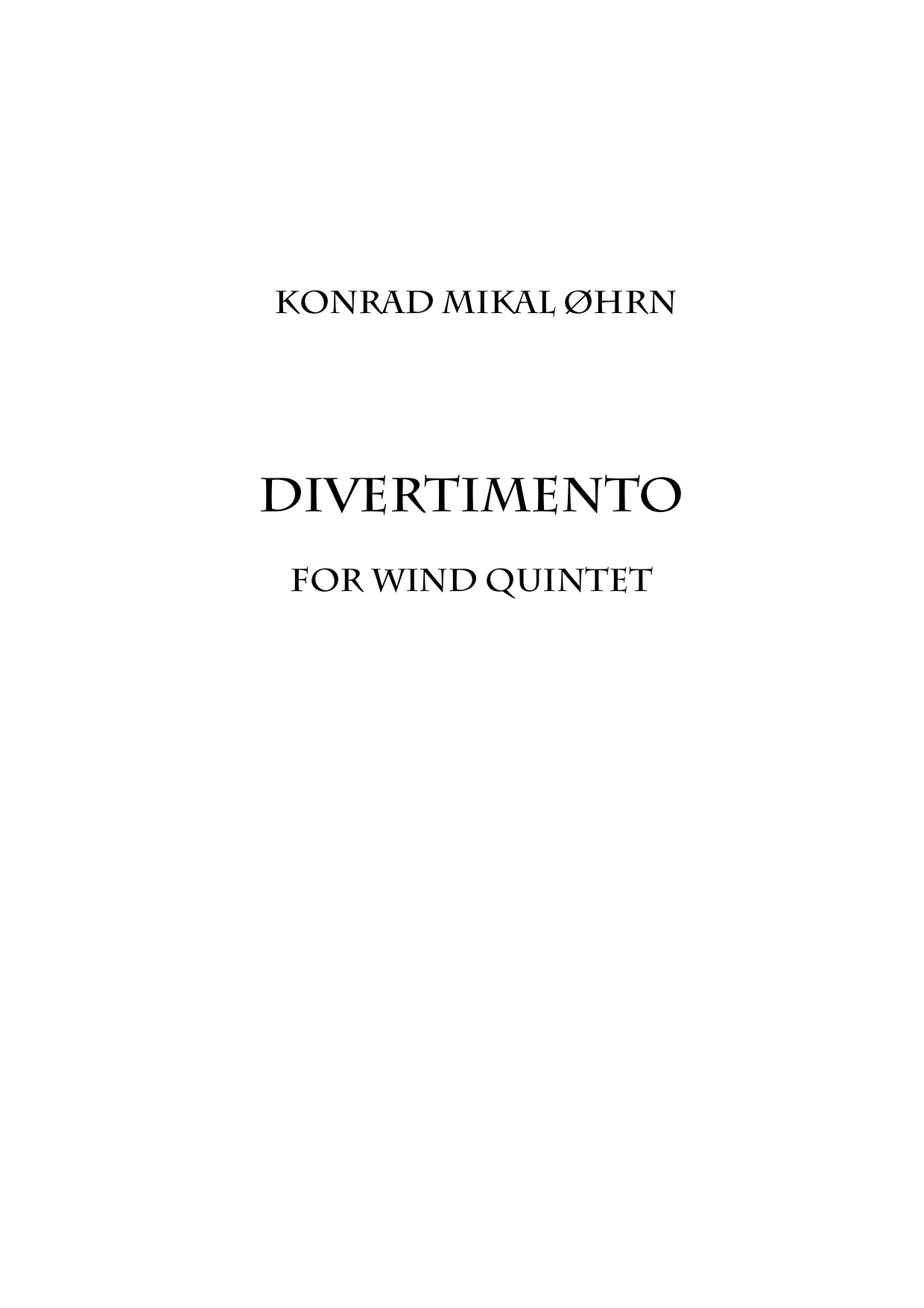 Divertimento for Wind Quintet