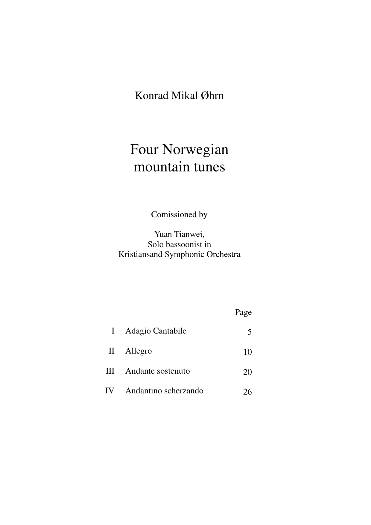 Four Norwegian Mountain Tunes - for fagott og piano - Image 5