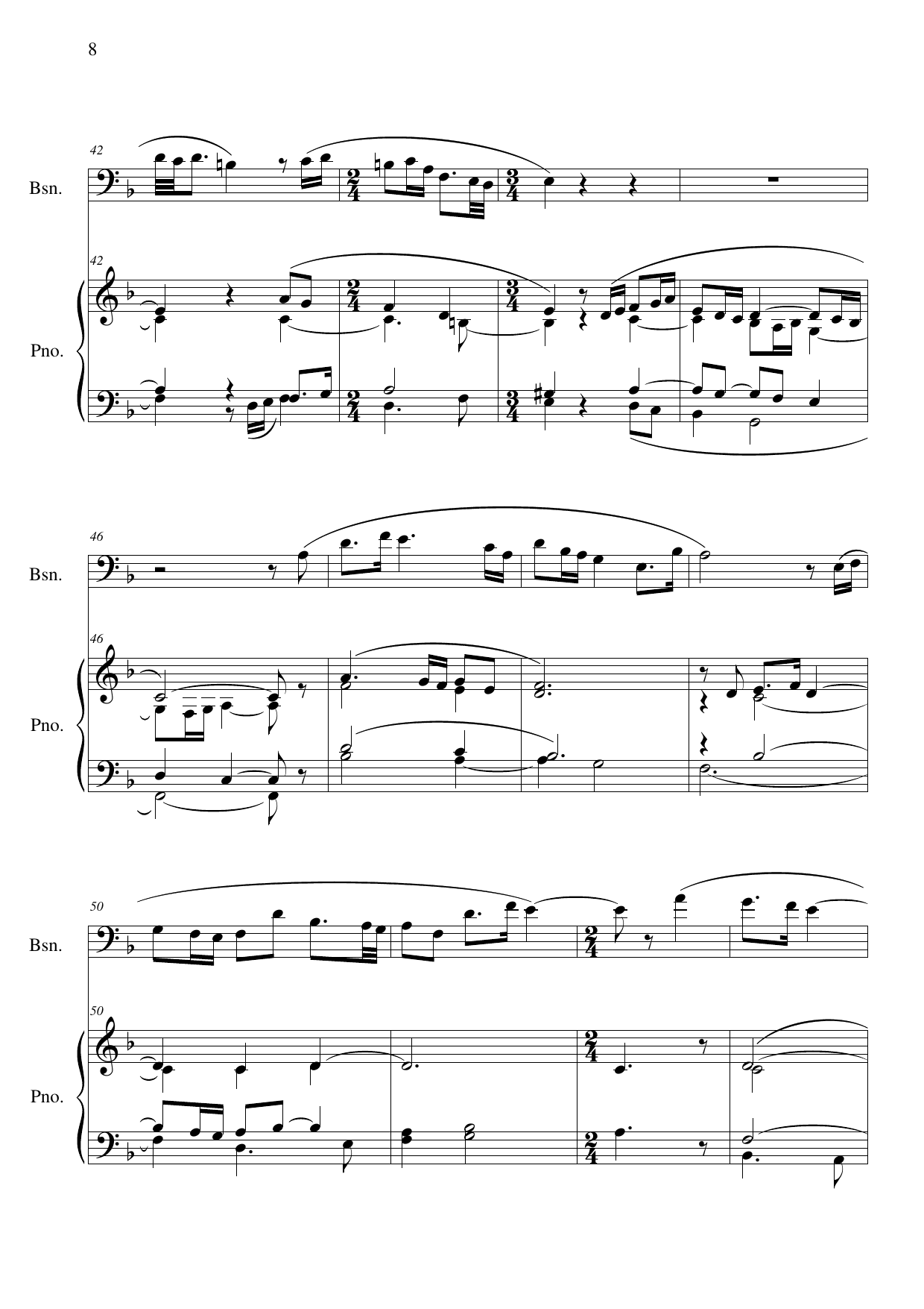 Four Norwegian Mountain Tunes - for fagott og piano - Image 10