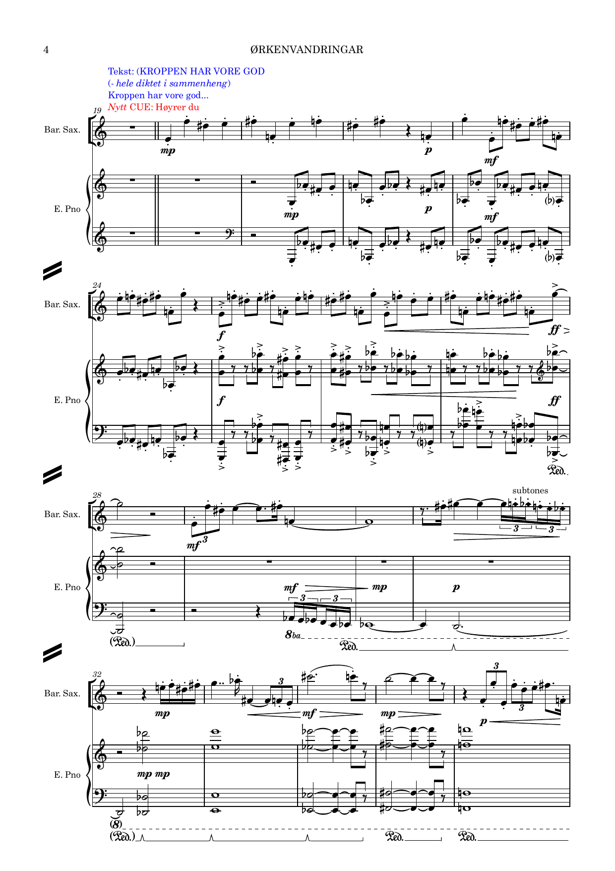 Ørkenvandringar - Omarbeiding av versjonen "Ørkenvandring" : For skuespiller, saksofoner og (el)-piano - Image 6