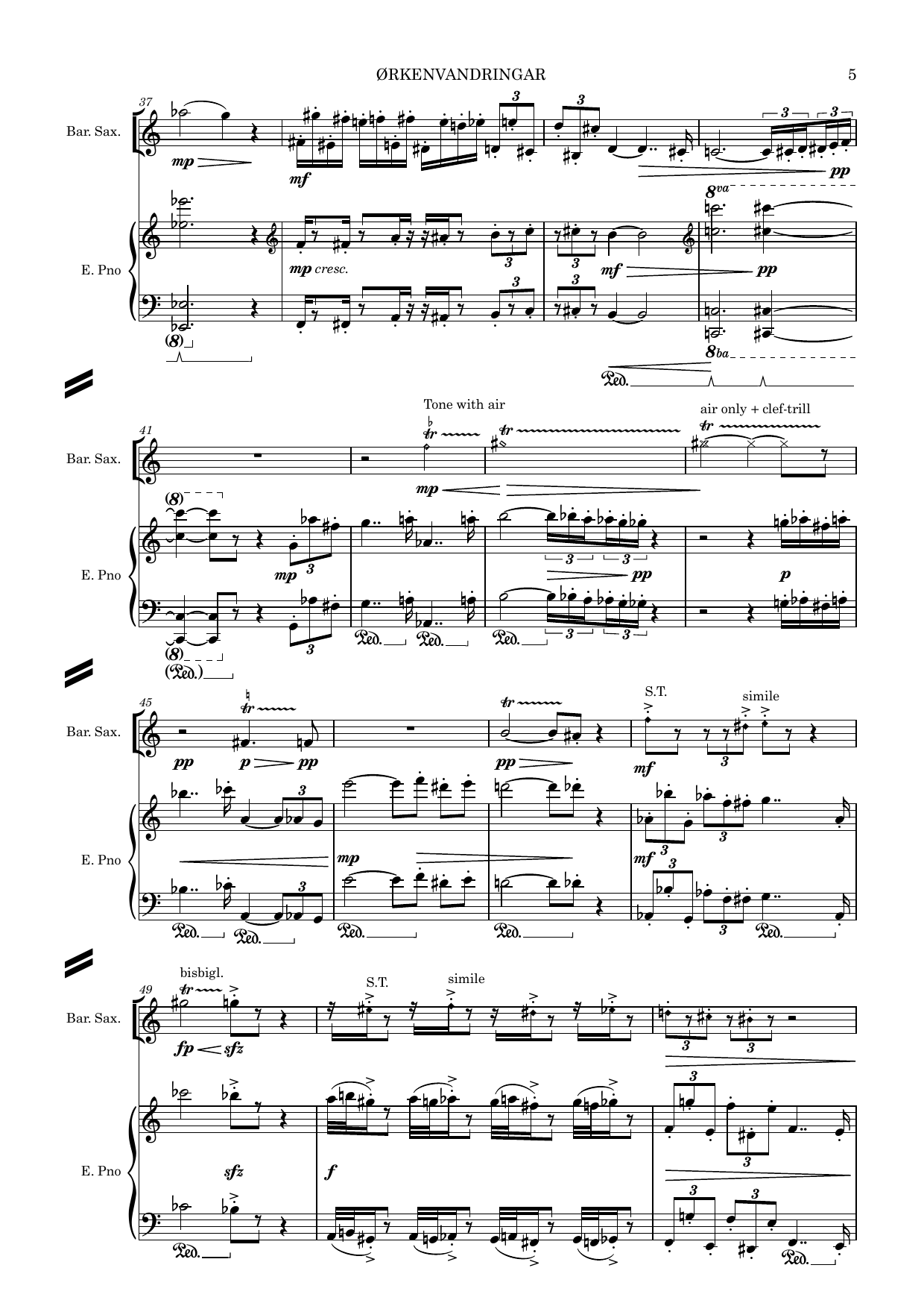 Ørkenvandringar - Omarbeiding av versjonen "Ørkenvandring" : For skuespiller, saksofoner og (el)-piano - Image 7