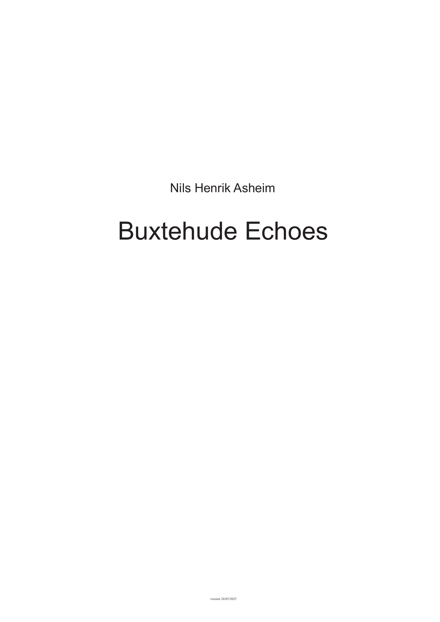 Buxtehude Echoes