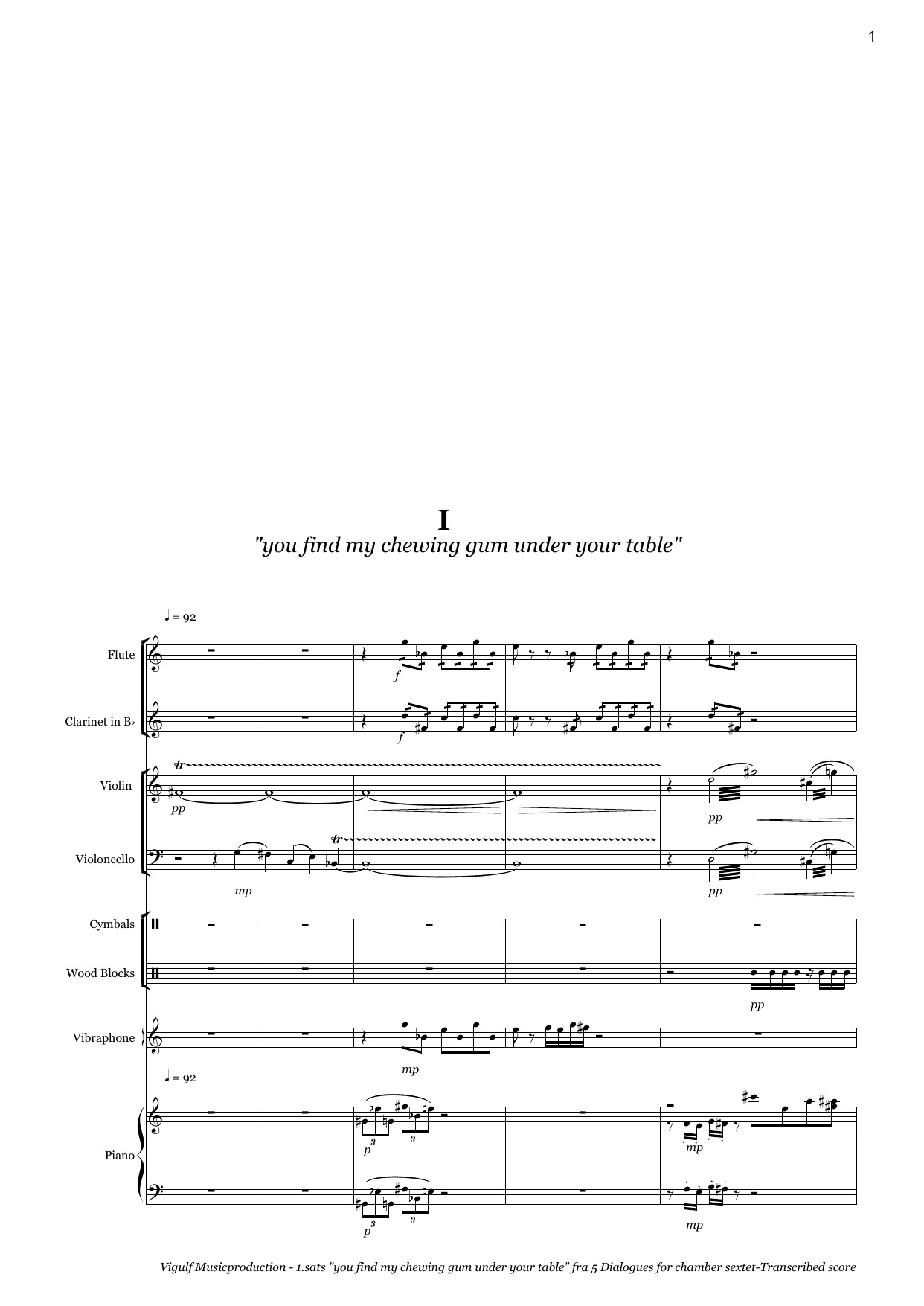 5 Dialogues for Chamber Sextet - Image 3