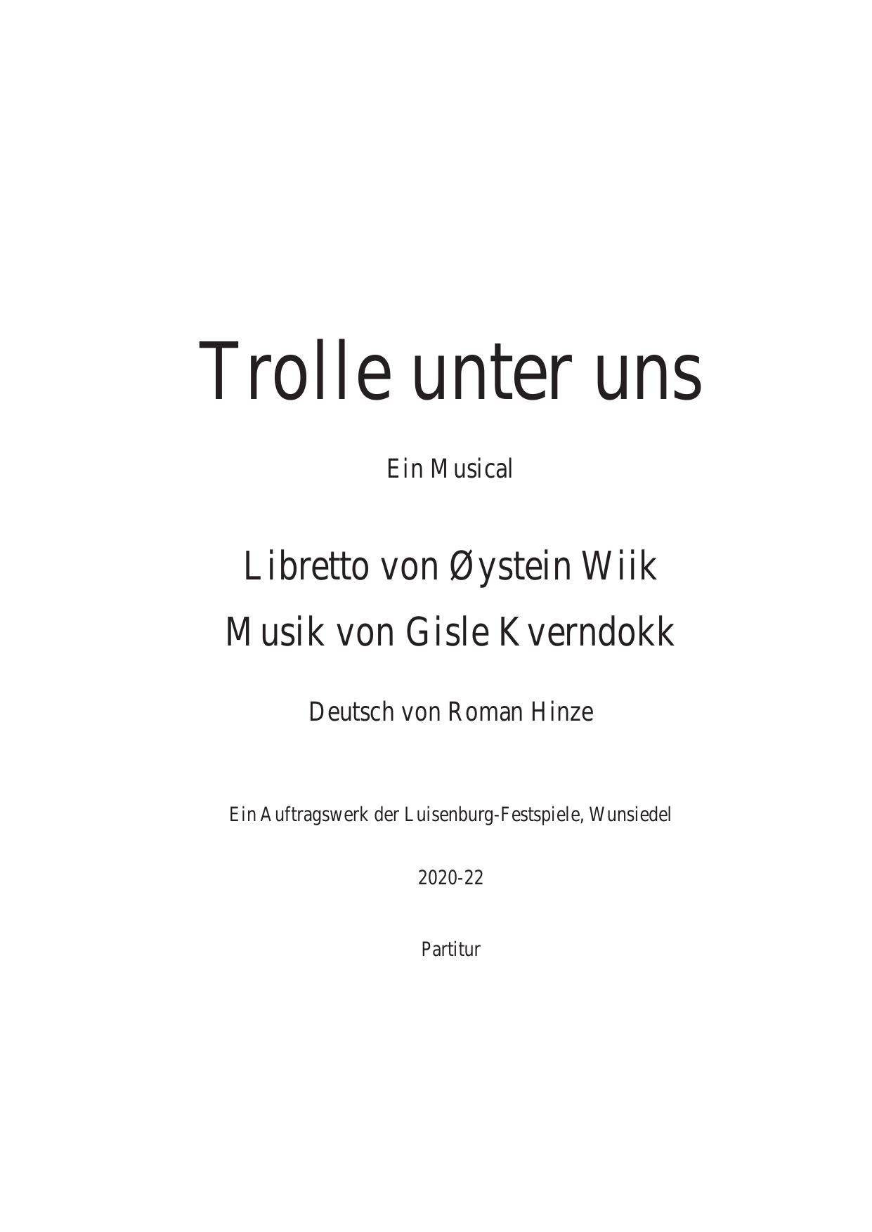 Trolle unter uns - Ein musical