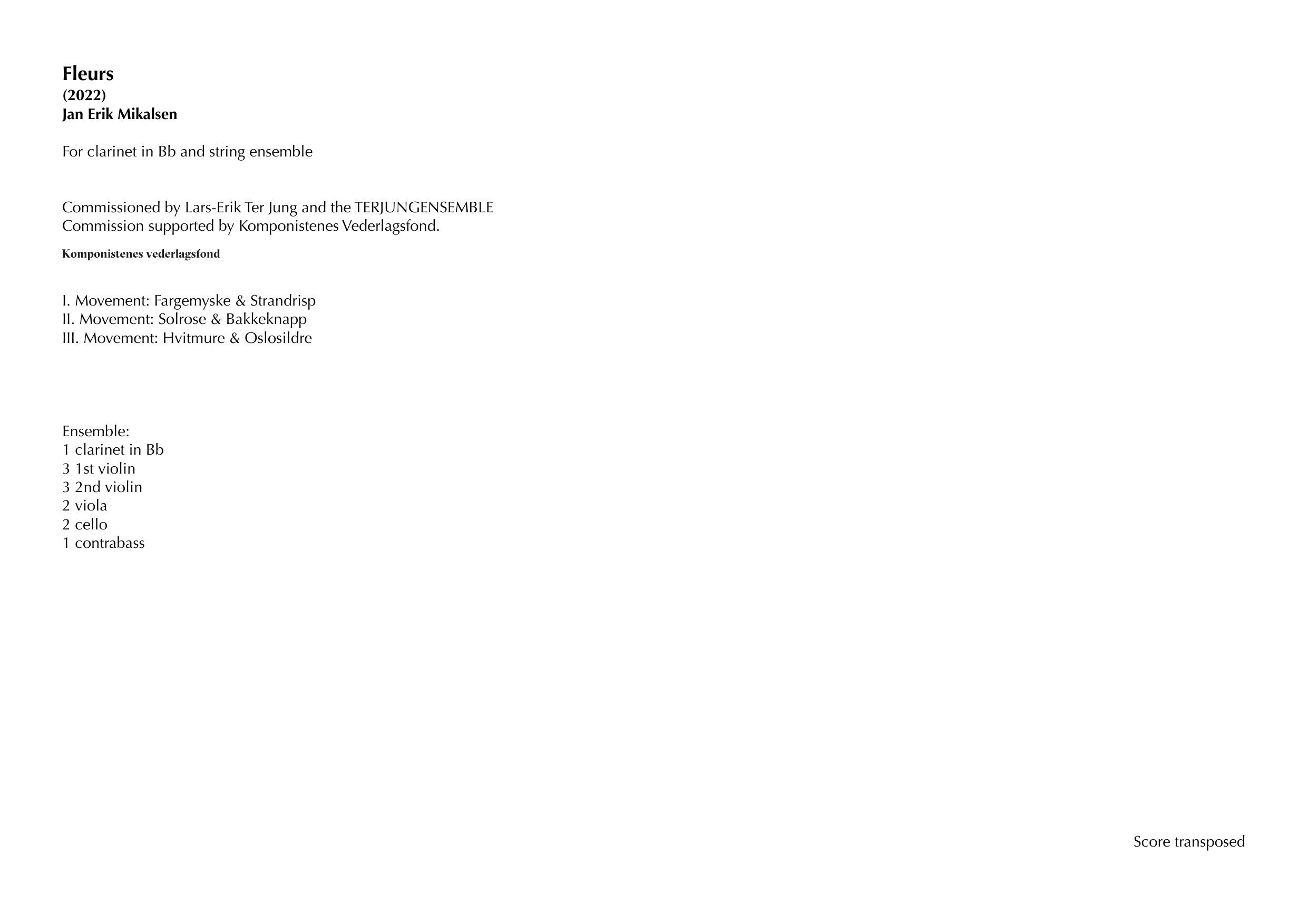 Fleurs - For clarinet in Bb and string ensemble - Image 3