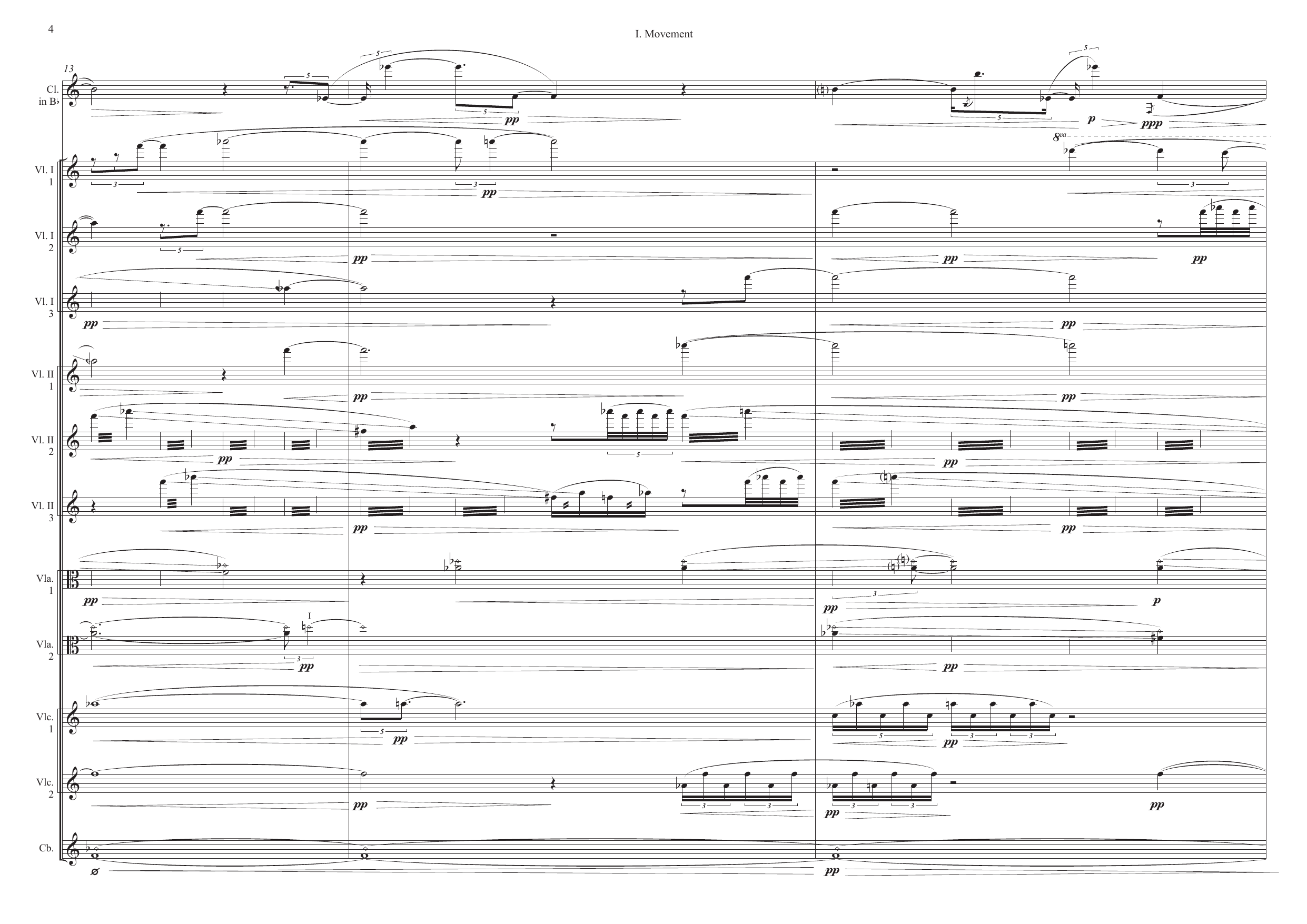 Fleurs - For clarinet in Bb and string ensemble - Image 8