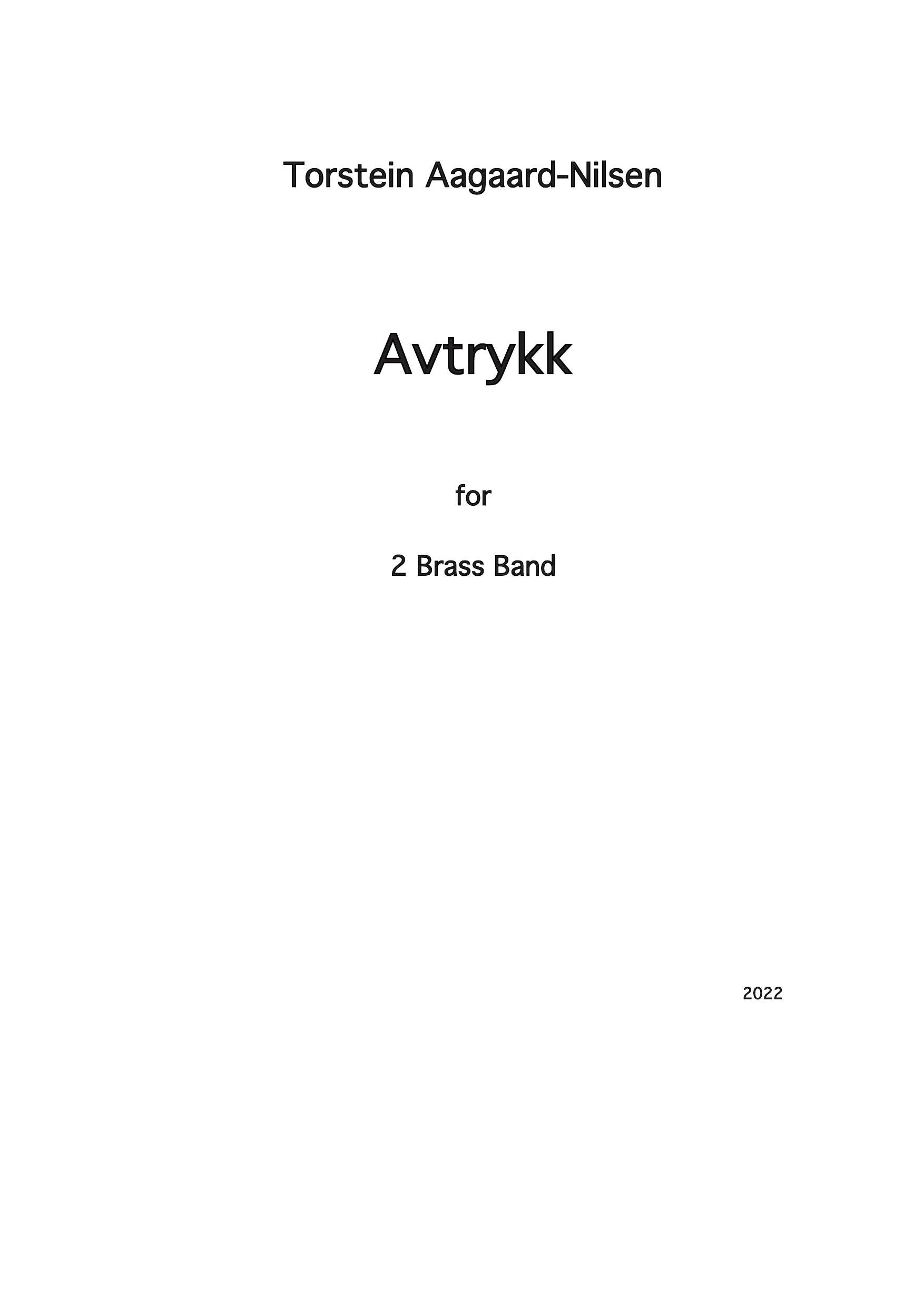 Avtrykk - For 2 brass band