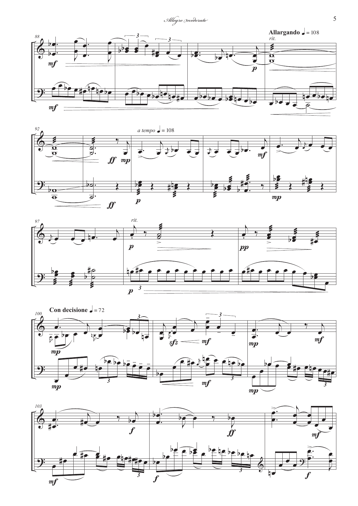 Silhouette a deux - Pour violine et violoncello, , op. 102 - Image 7