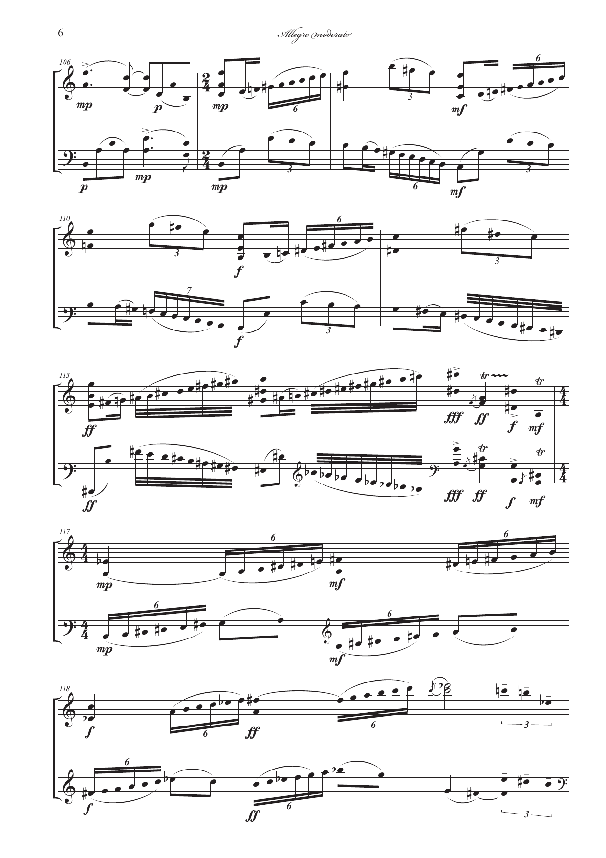 Silhouette a deux - Pour violine et violoncello, , op. 102 - Image 8