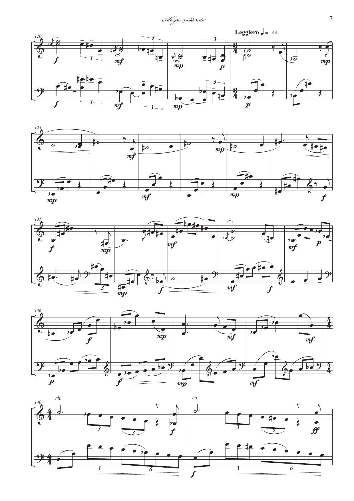 Silhouette a deux - Pour violine et violoncello, , op. 102 - Image 9