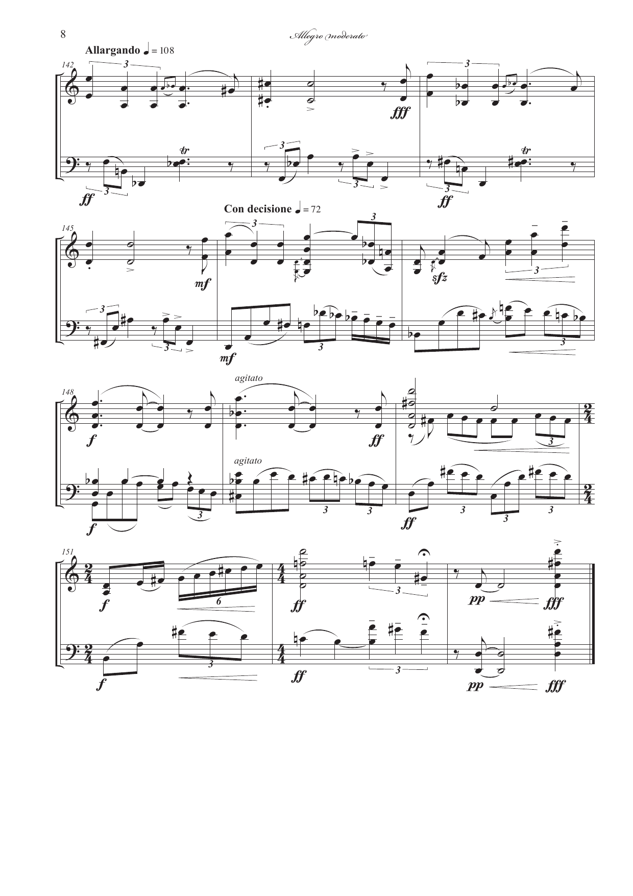 Silhouette a deux - Pour violine et violoncello, , op. 102 - Image 10
