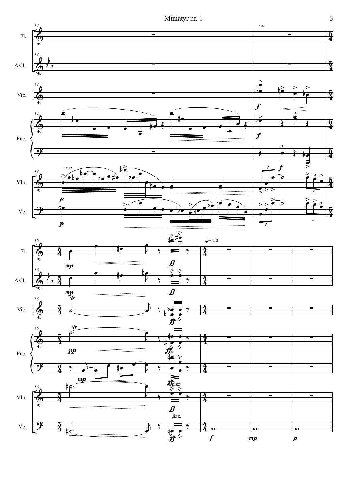 3 miniatyrer i KammerKlang, op. 53 - Image 5