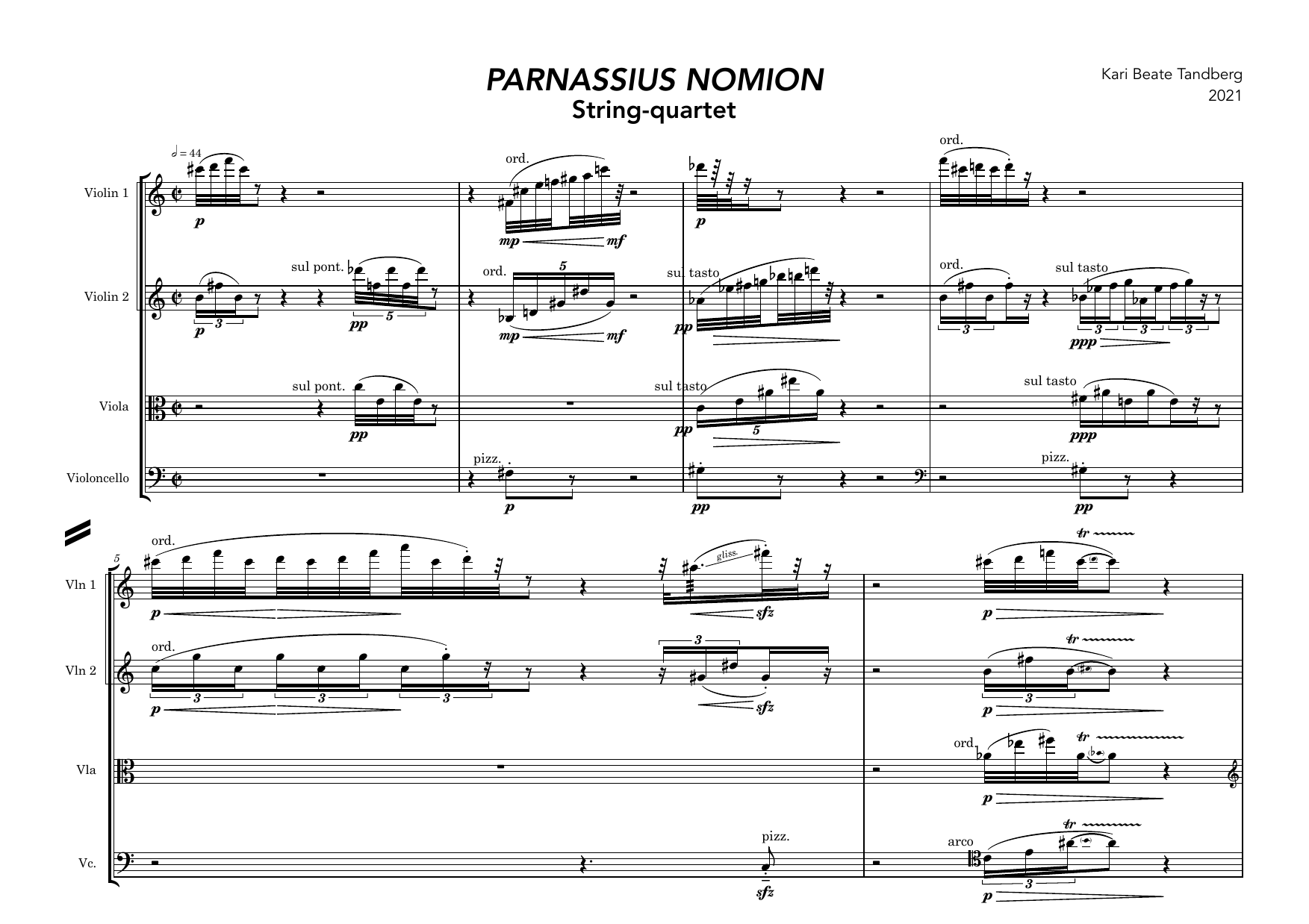 Parnassius Nomion - String Quartet - Bilde 4