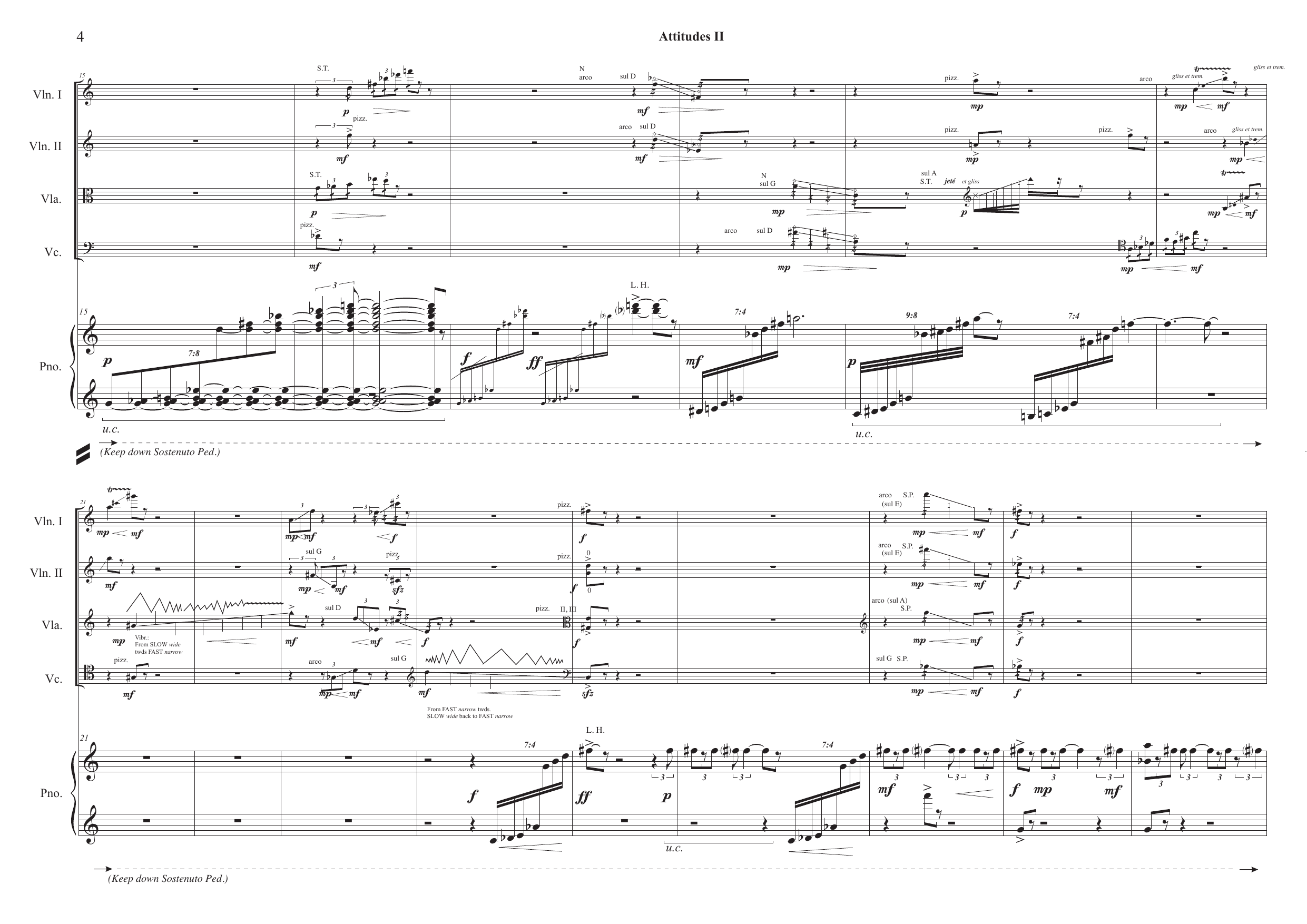 Attitudes - Version for piano quintet and actor/actress - Image 4
