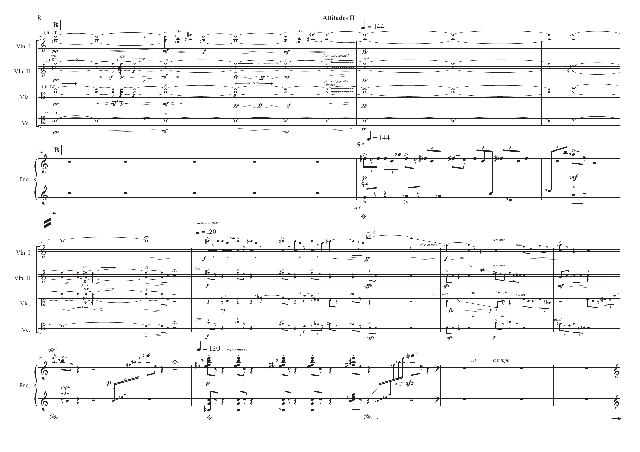 Attitudes - Version for piano quintet and actor/actress - Image 8