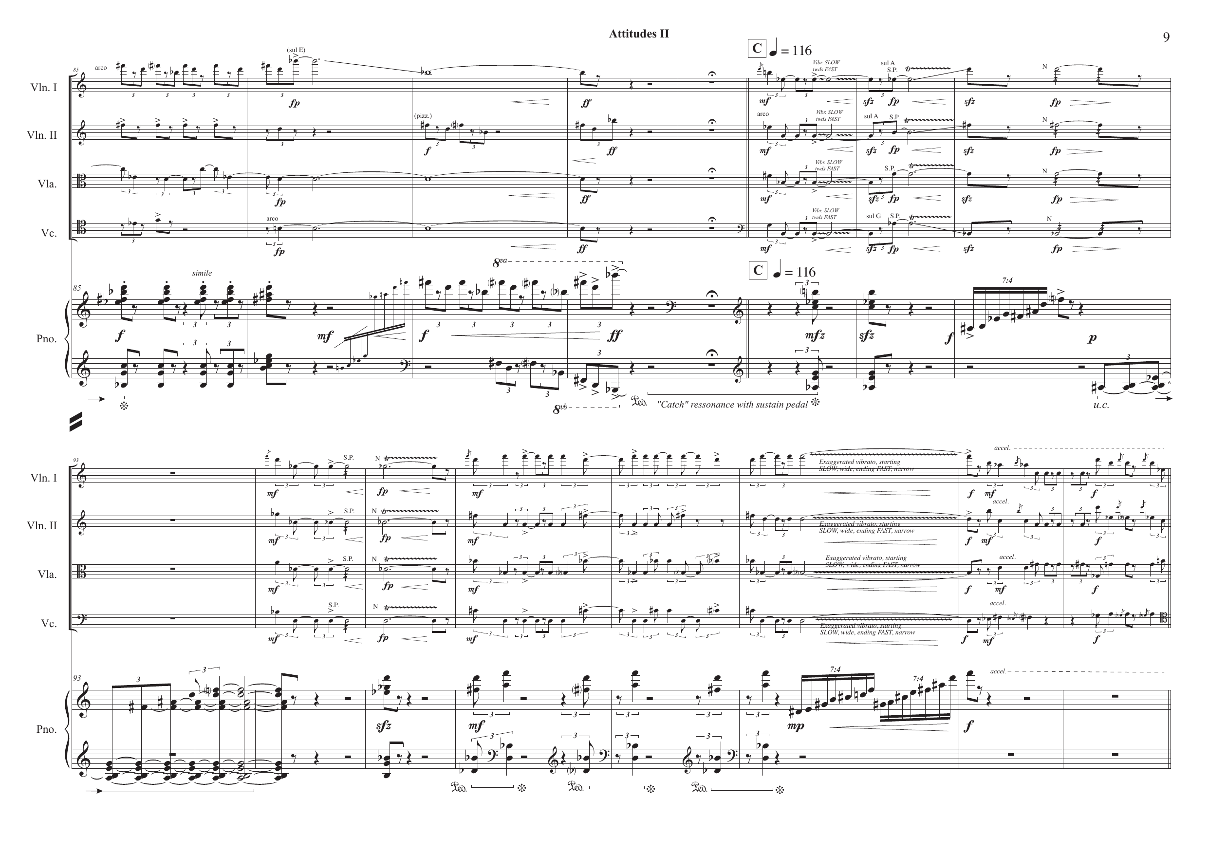 Attitudes - Version for piano quintet and actor/actress - Image 9