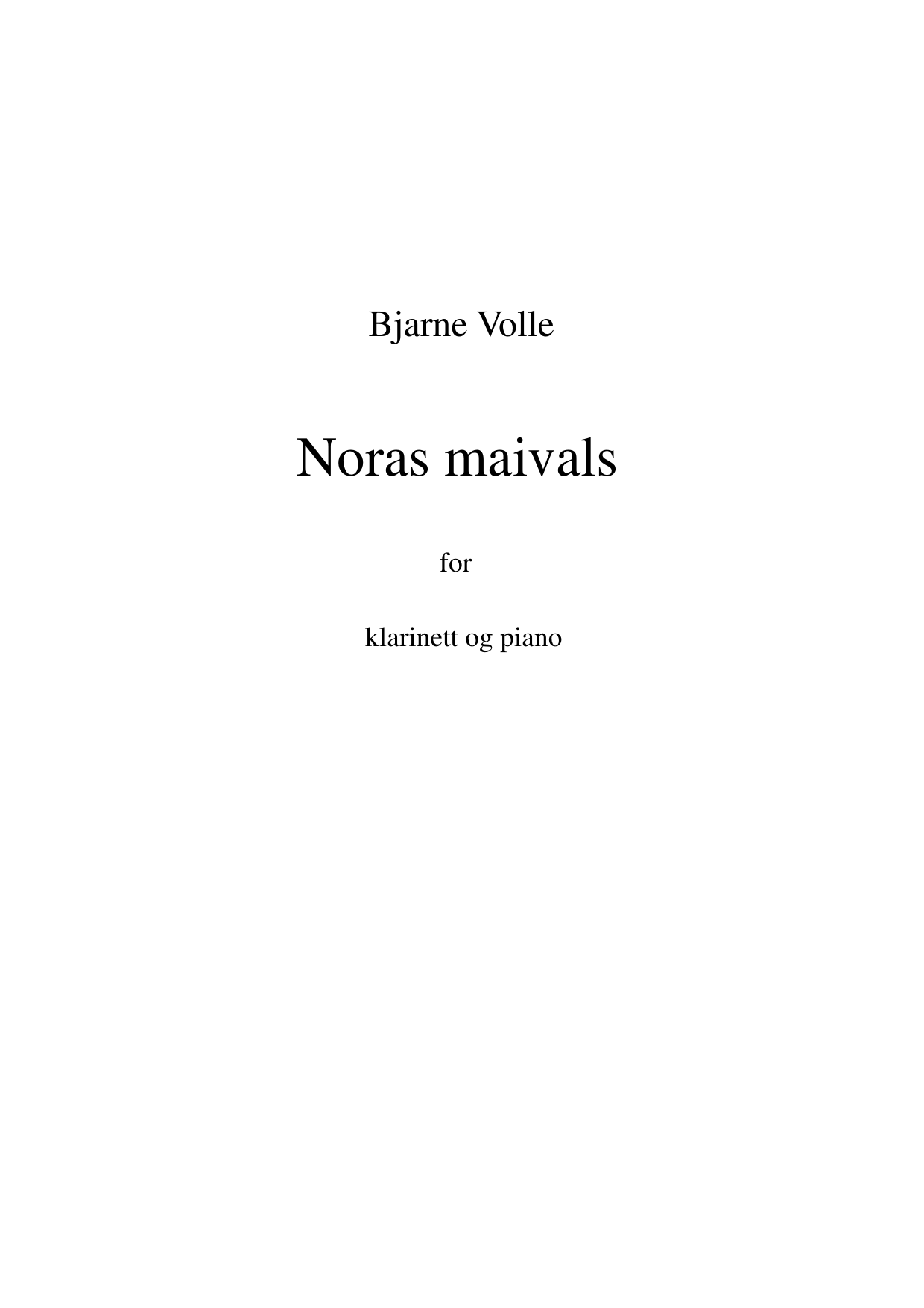 Noras maivals