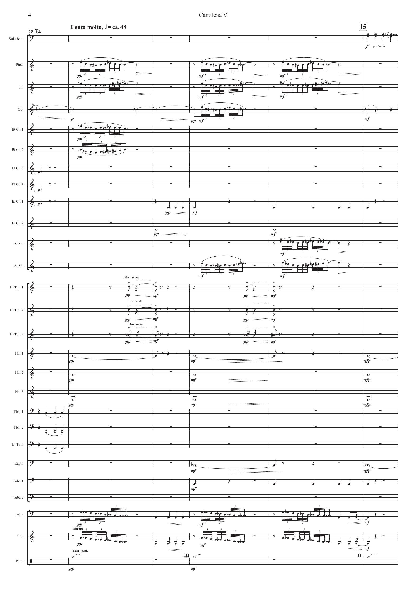 Cantilena V - Elegy for bassoon and wind ensemble - Image 4