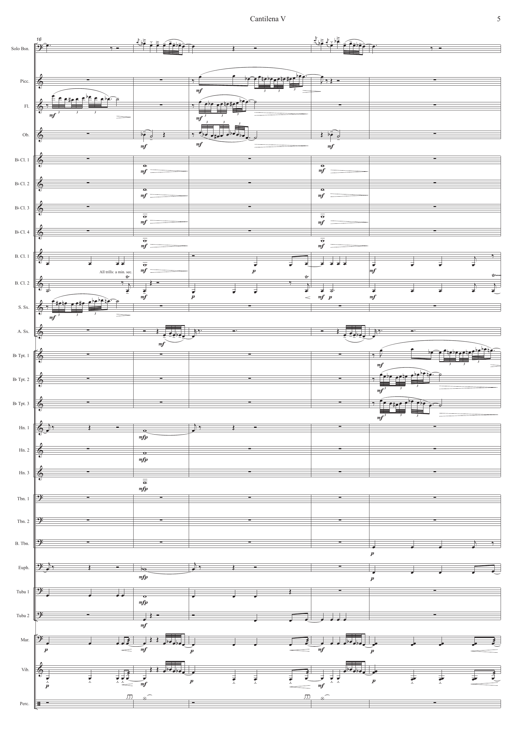 Cantilena V - Elegy for bassoon and wind ensemble - Image 5