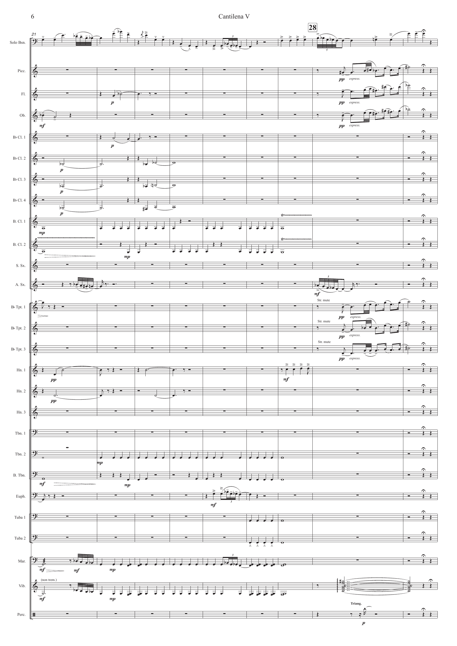 Cantilena V - Elegy for bassoon and wind ensemble - Image 6