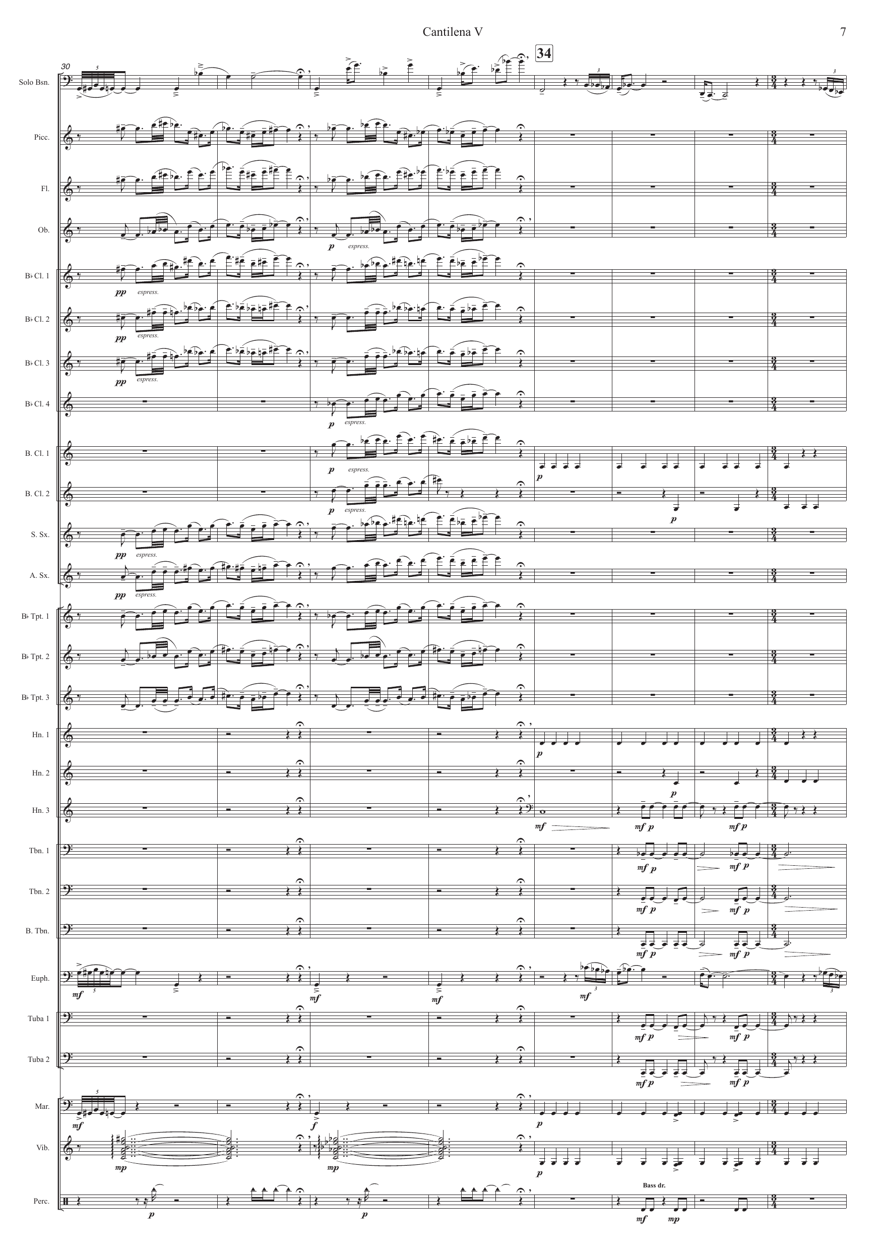 Cantilena V - Elegy for bassoon and wind ensemble - Image 7