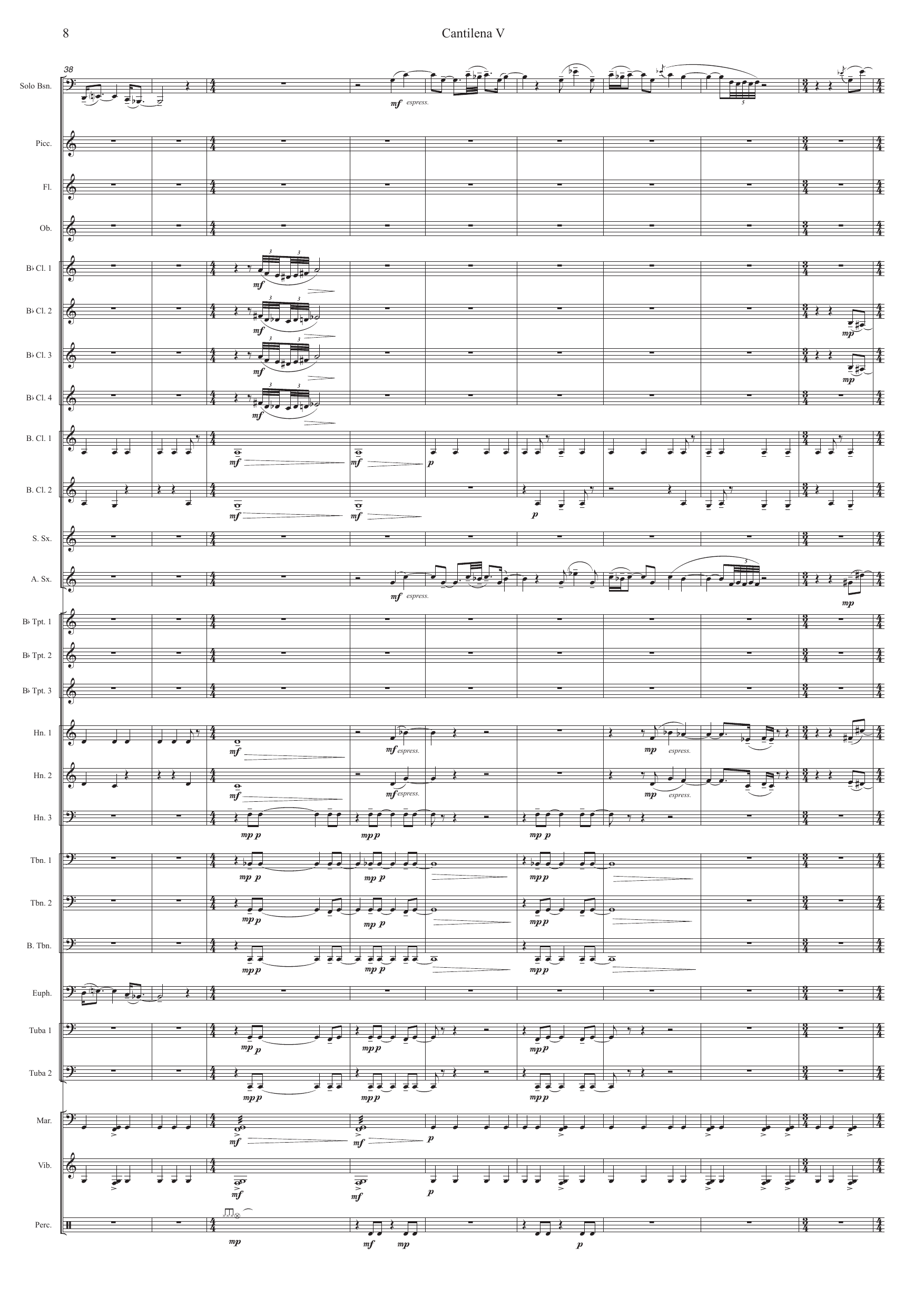 Cantilena V - Elegy for bassoon and wind ensemble - Image 8