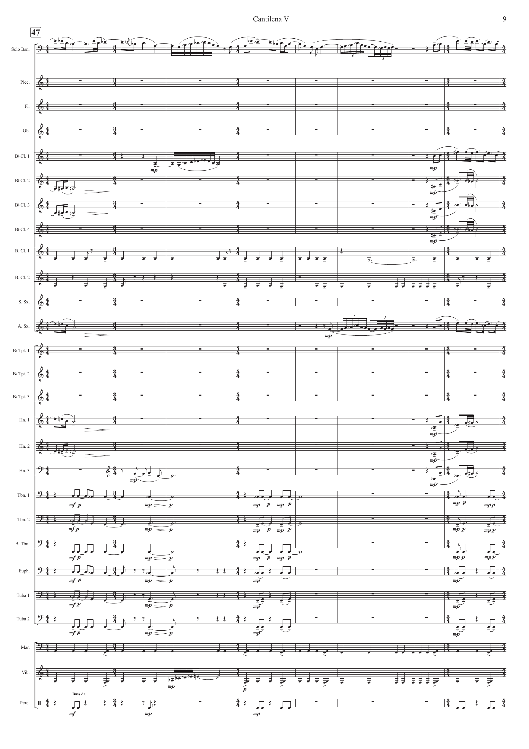 Cantilena V - Elegy for bassoon and wind ensemble - Image 9