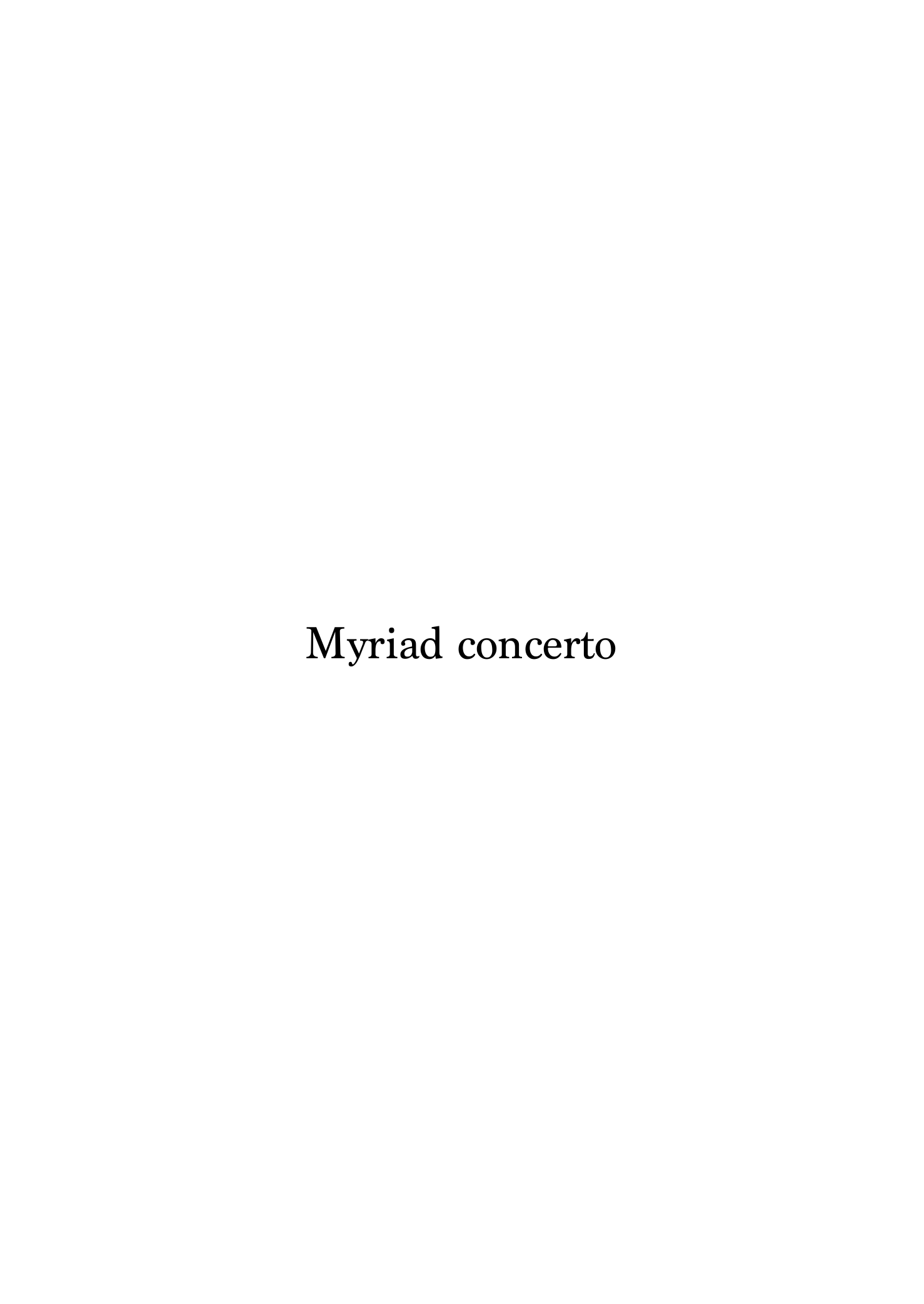 Myriad Concerto