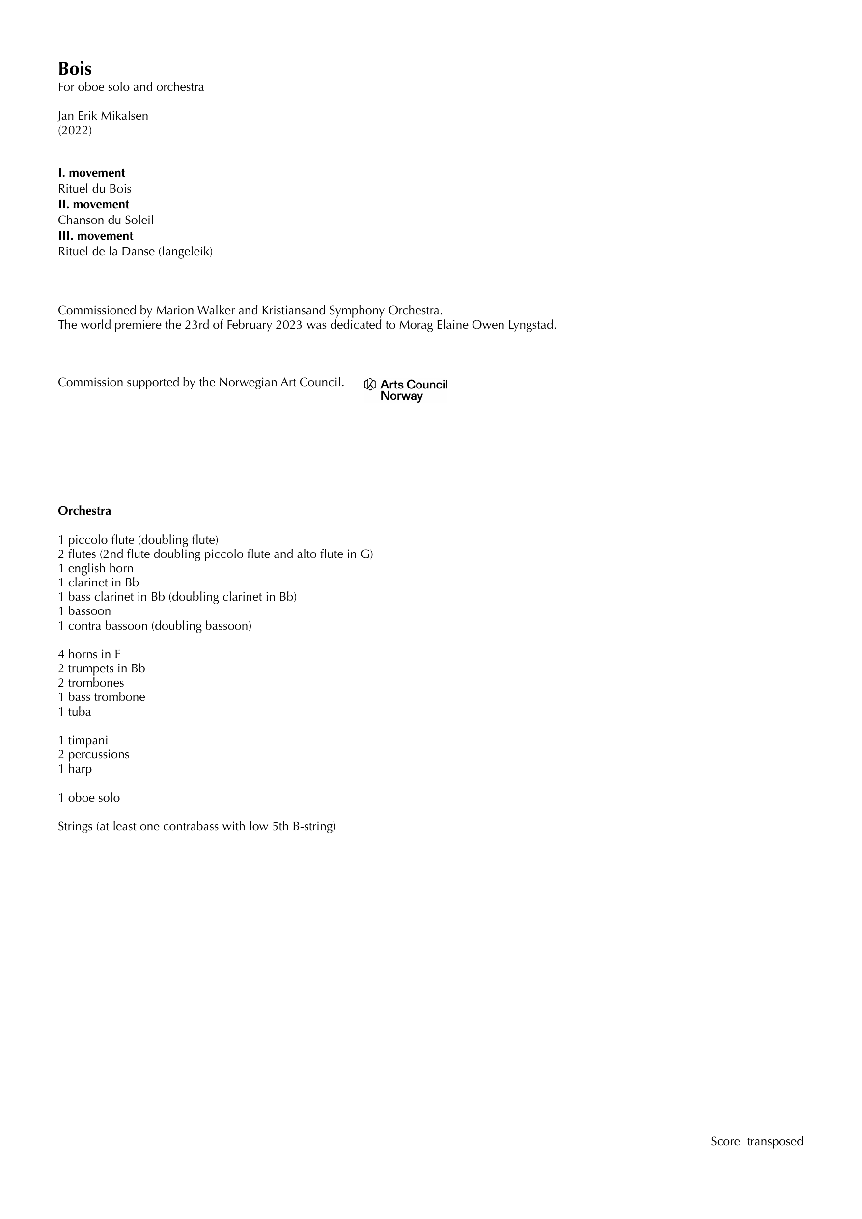 Bois - For oboe solo and orchestra - Image 3
