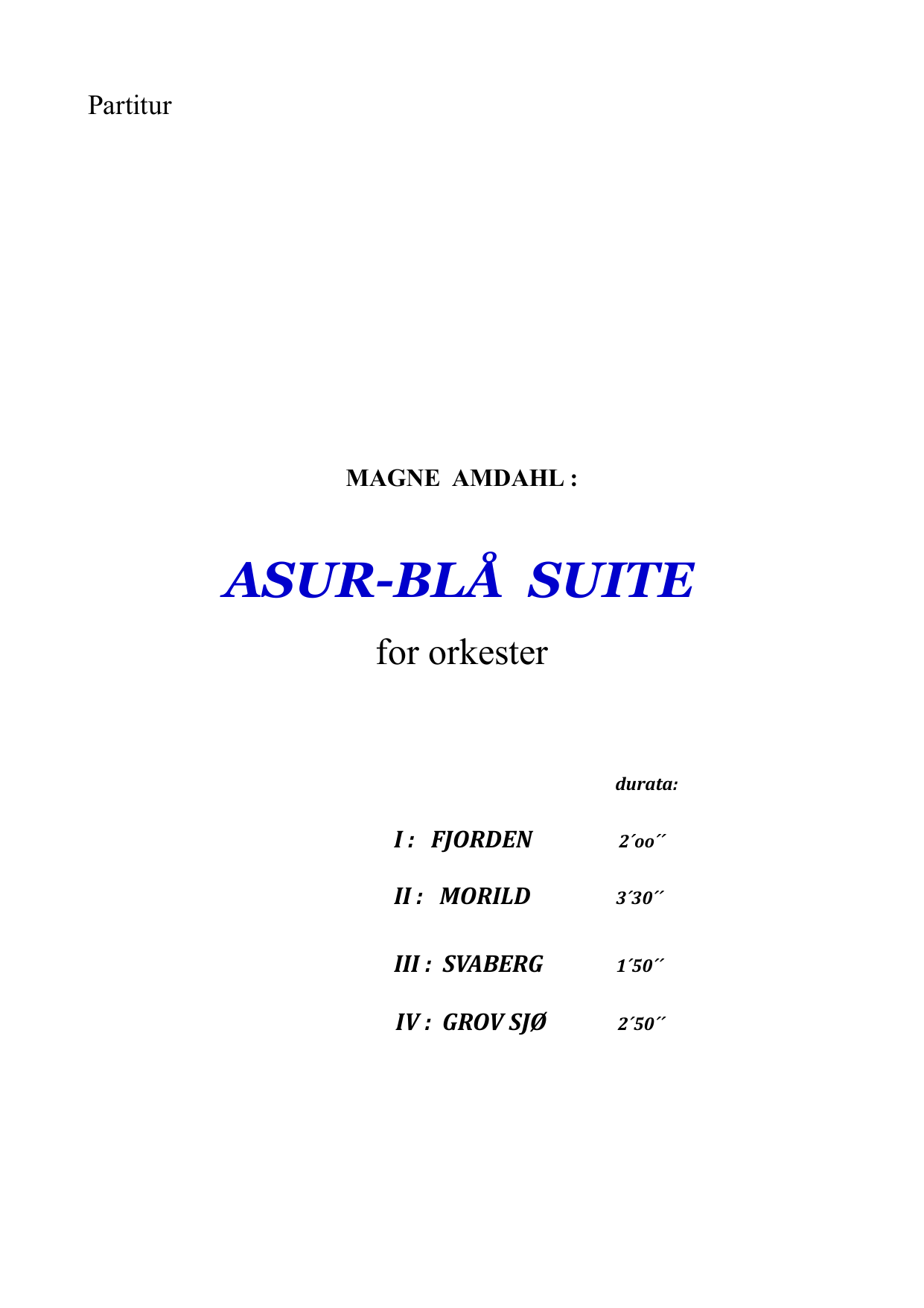 Asur-blå suite for orkester