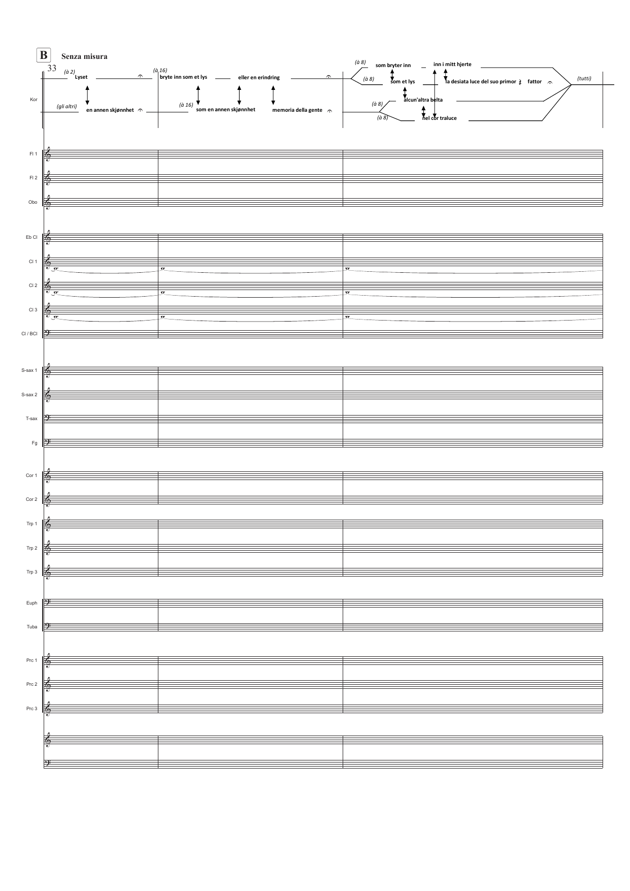 Sonetto - Parafrase for kor og blåseensemble over Michelangelos Sonetto no. 76 og Fartein Valens "Sonetto di Michelangelo" op. 17. nr. 1 - Image 6
