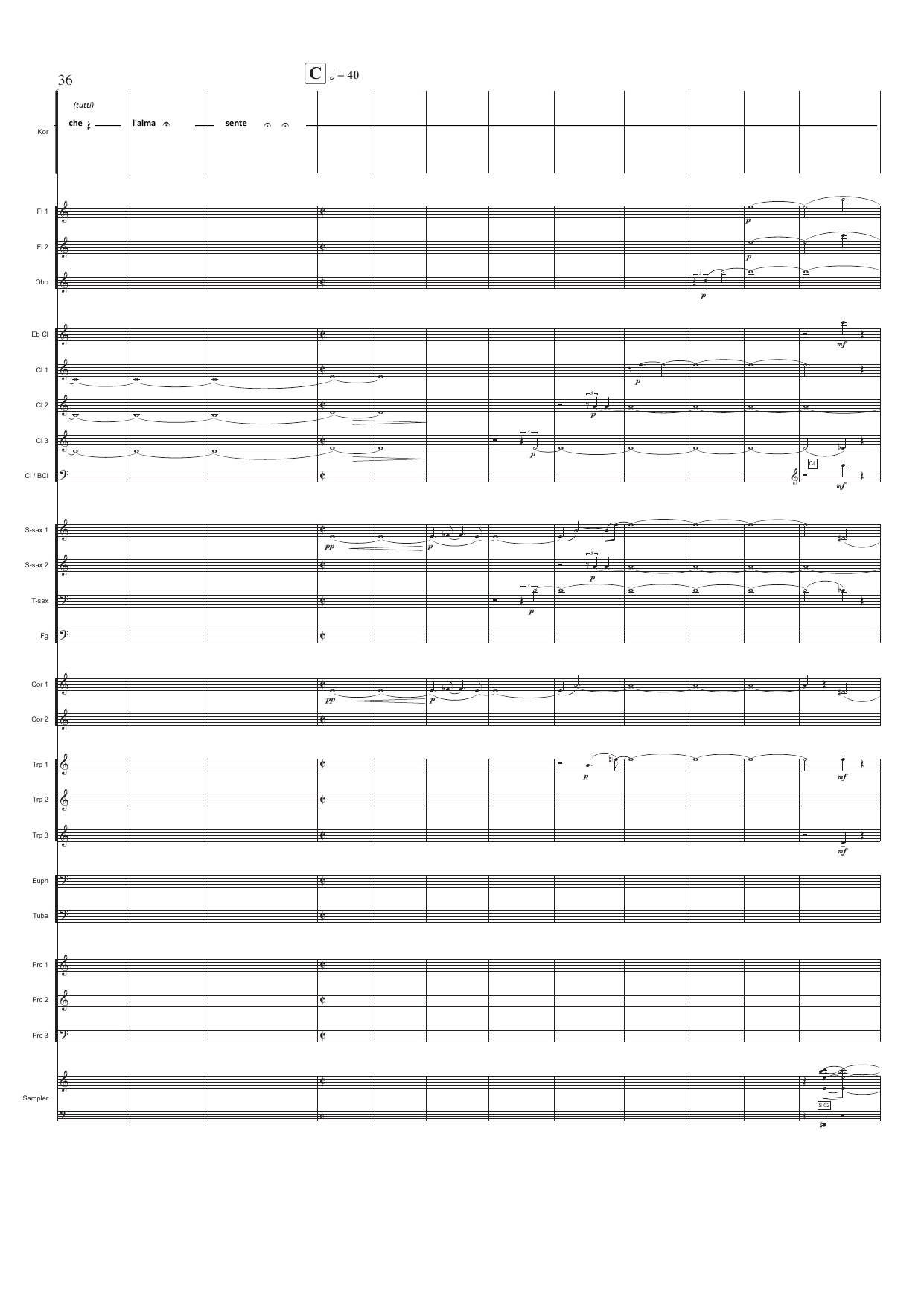 Sonetto - Parafrase for kor og blåseensemble over Michelangelos Sonetto no. 76 og Fartein Valens "Sonetto di Michelangelo" op. 17. nr. 1 - Image 7