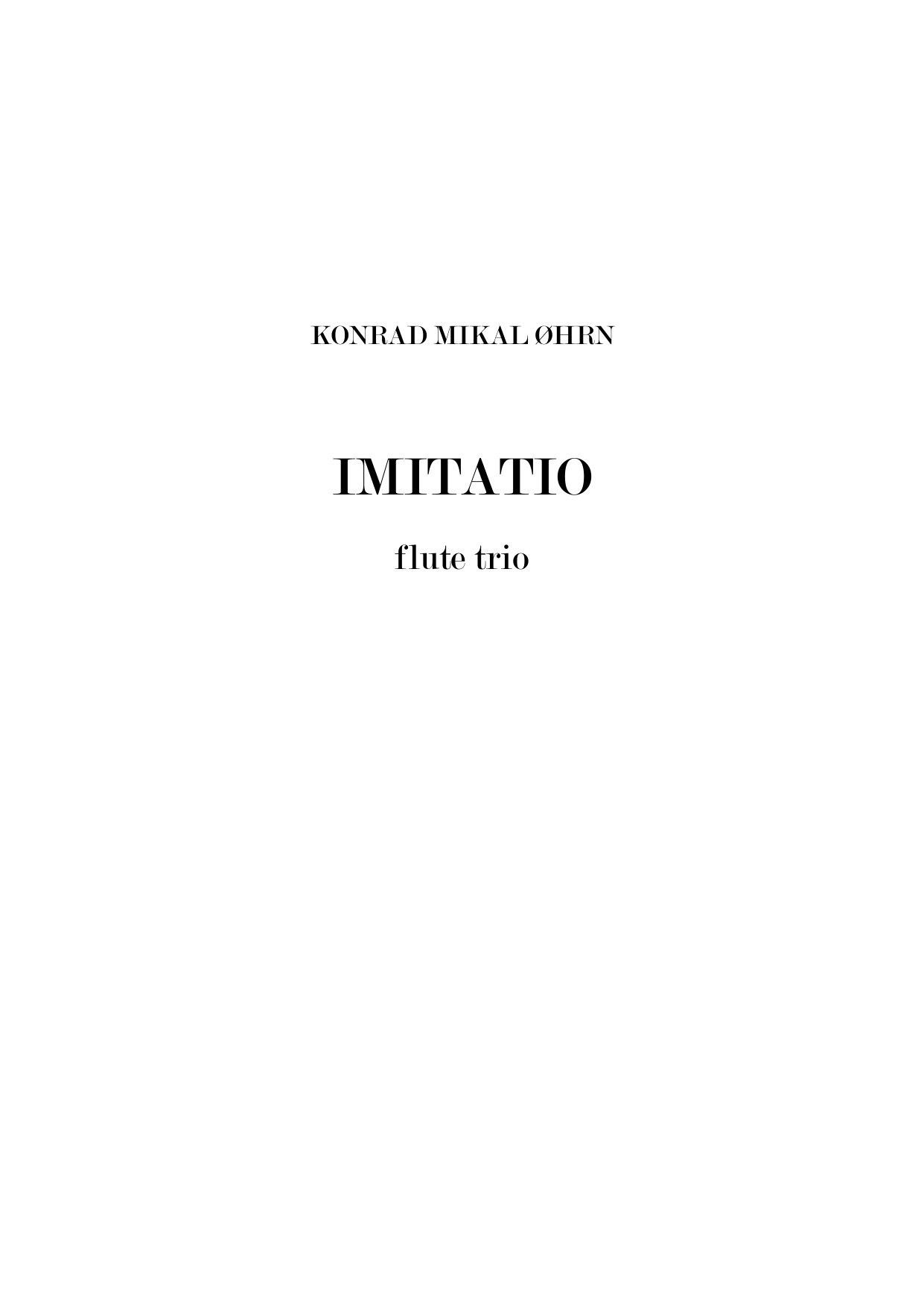 Imitatio - flute trio