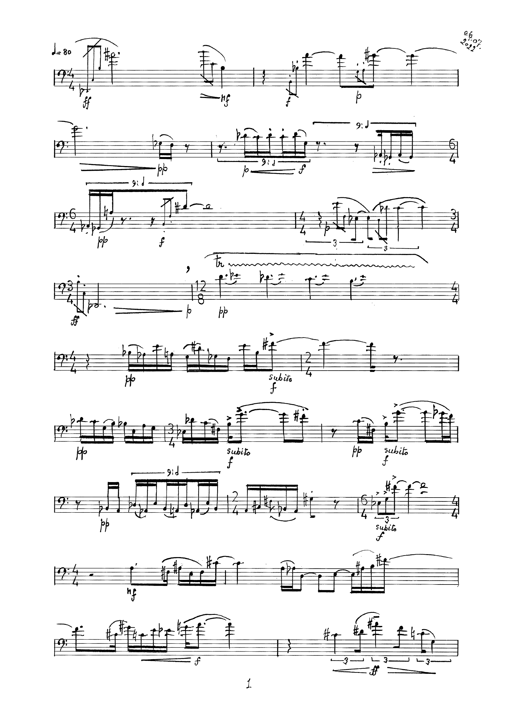 Aujourd'hui - for solo bassoon - Image 3