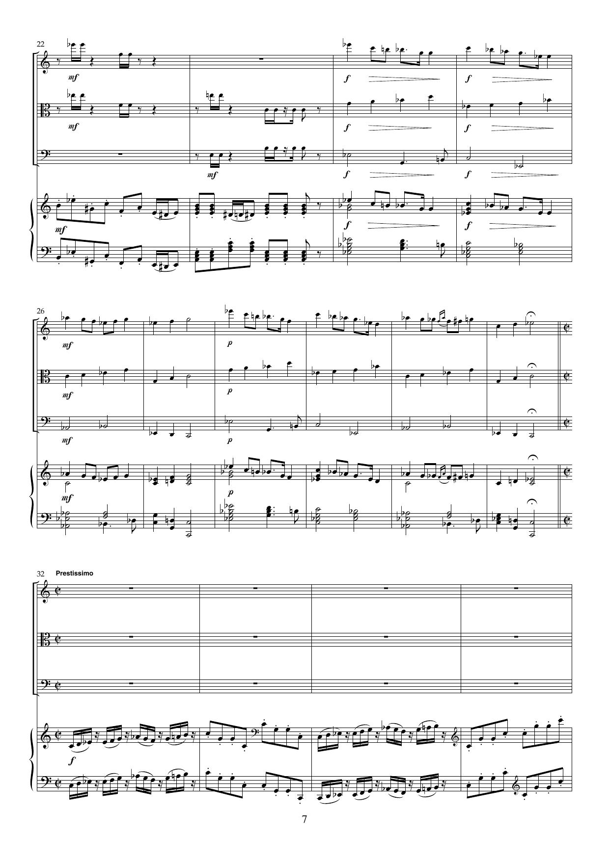 Introduction and Rondo rigoroso - for piano quartet, Op. 134 A - Image 7
