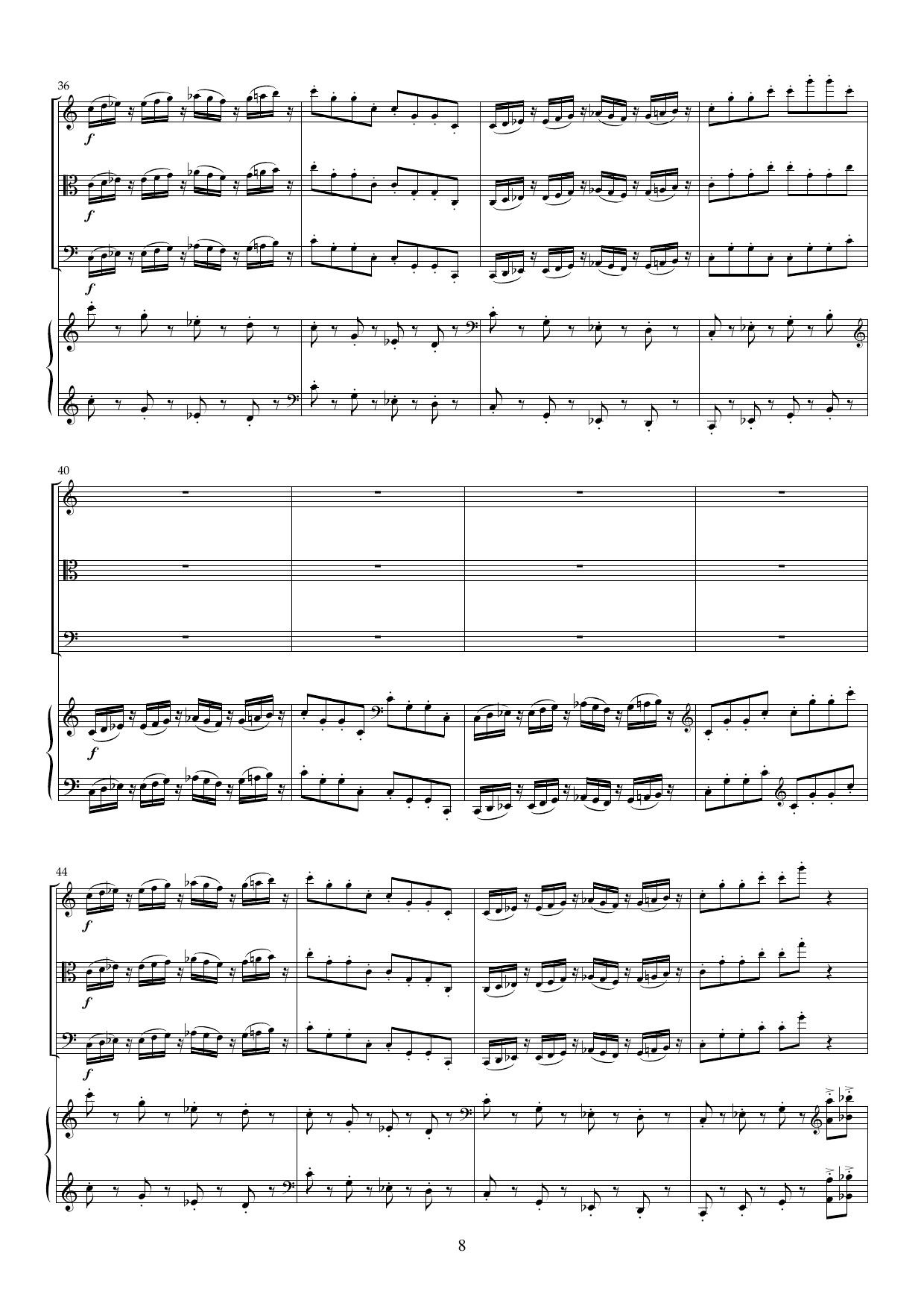 Introduction and Rondo rigoroso - for piano quartet, Op. 134 A - Image 8