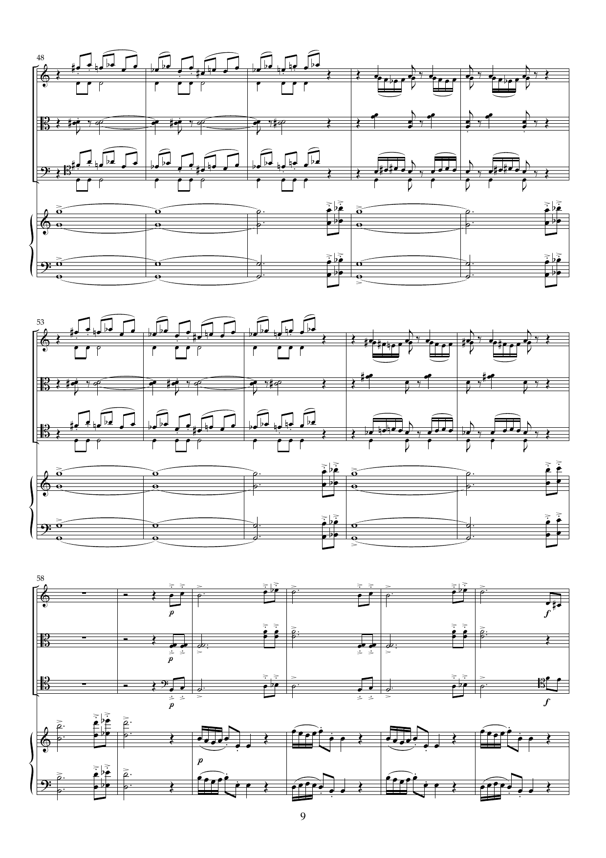 Introduction and Rondo rigoroso - for piano quartet, Op. 134 A - Image 9