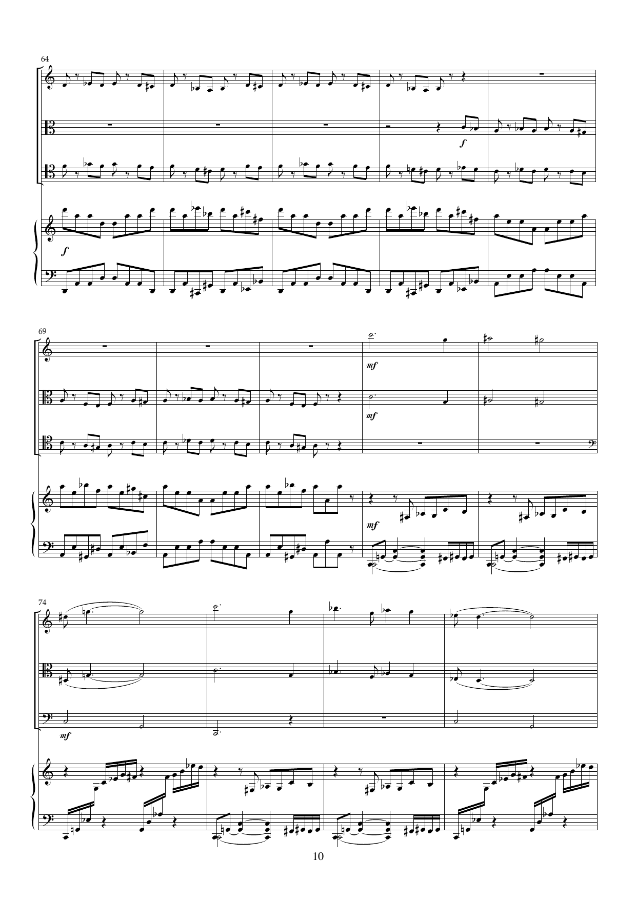 Introduction and Rondo rigoroso - for piano quartet, Op. 134 A - Image 10